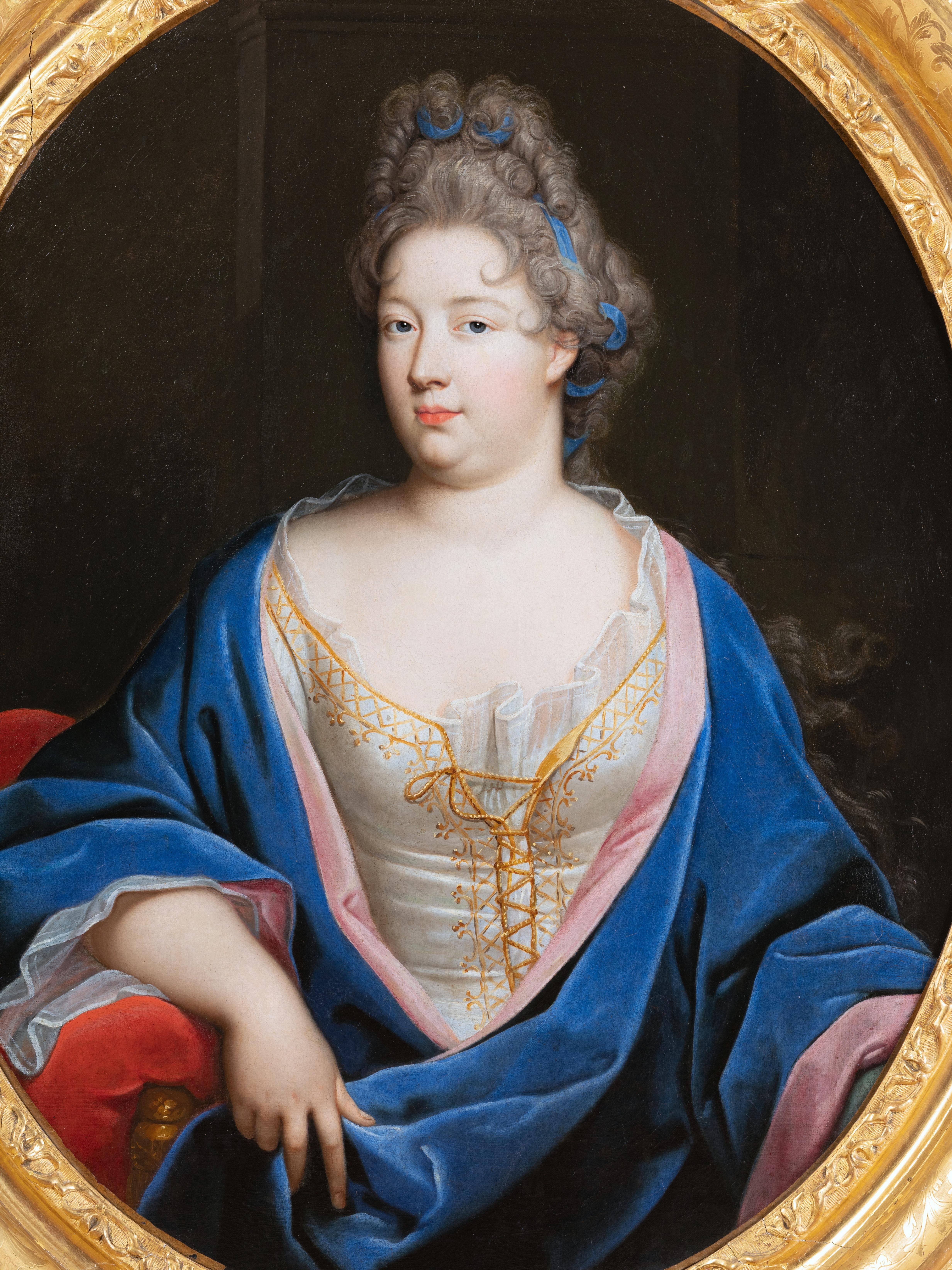 Portrait d'une femme de la noblesse française - fin du 17e siècle, école française, attr. à N. Fouché - Painting de Nicolas Fouché