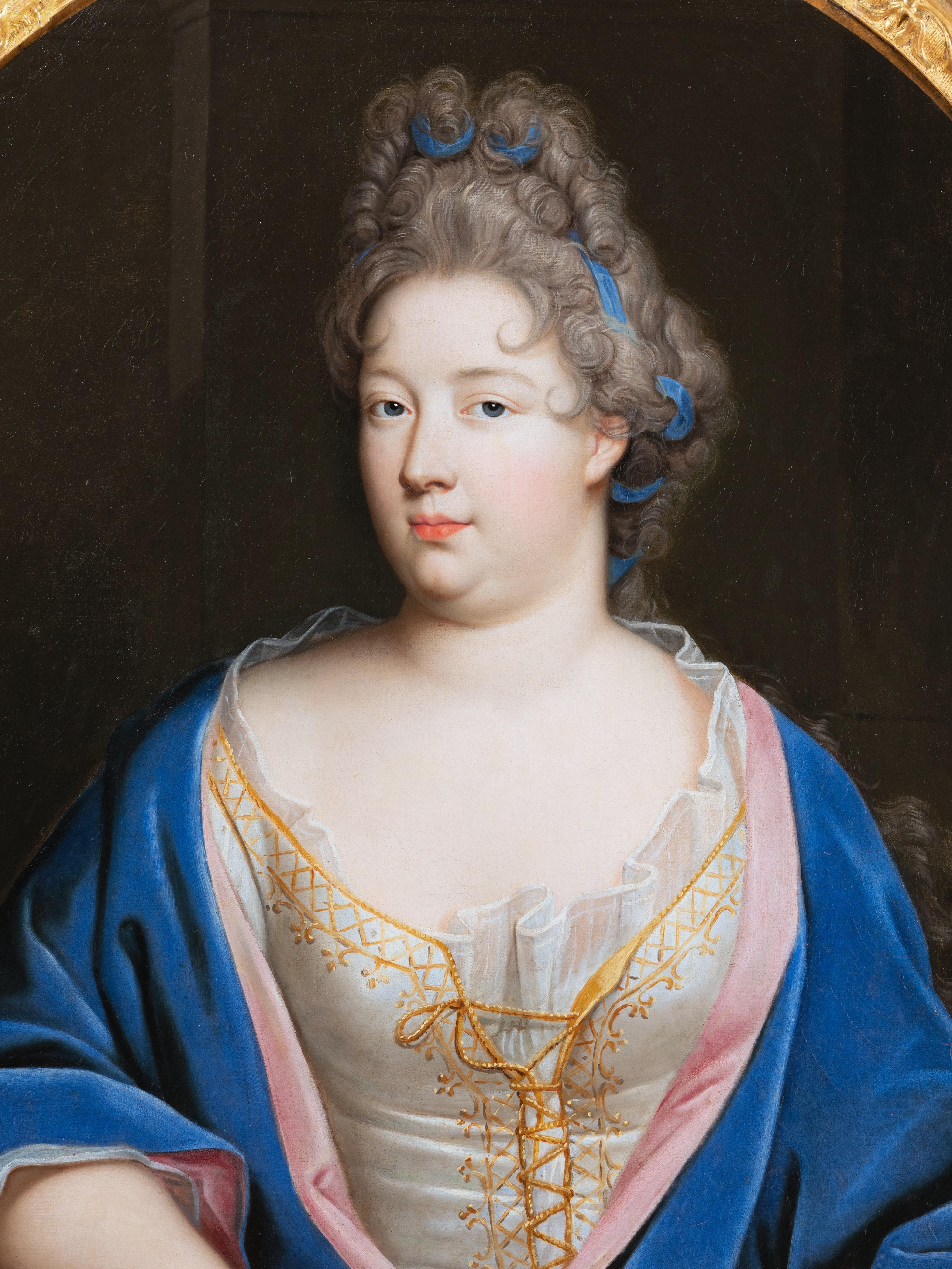 Portrait d'une femme de la noblesse française - fin du 17e siècle, école française, attr. à N. Fouché - Maîtres anciens Painting par Nicolas Fouché