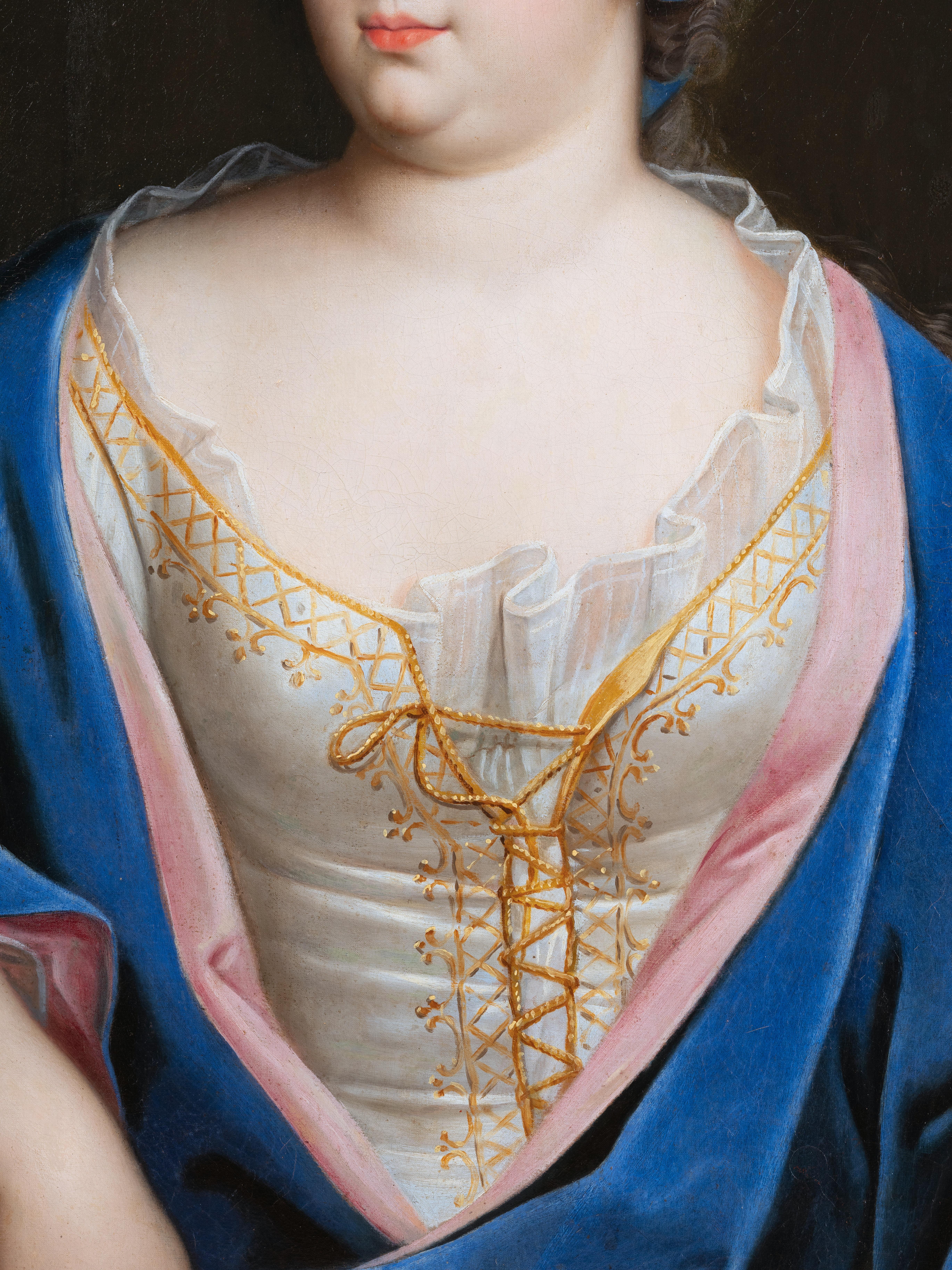 Portrait d'une femme de la noblesse française - fin du 17e siècle, école française, attr. à N. Fouché en vente 3