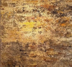 Abstraction 100-150 42 24 by Nicolas Galtier - Abstract Gold Leaf Painting
