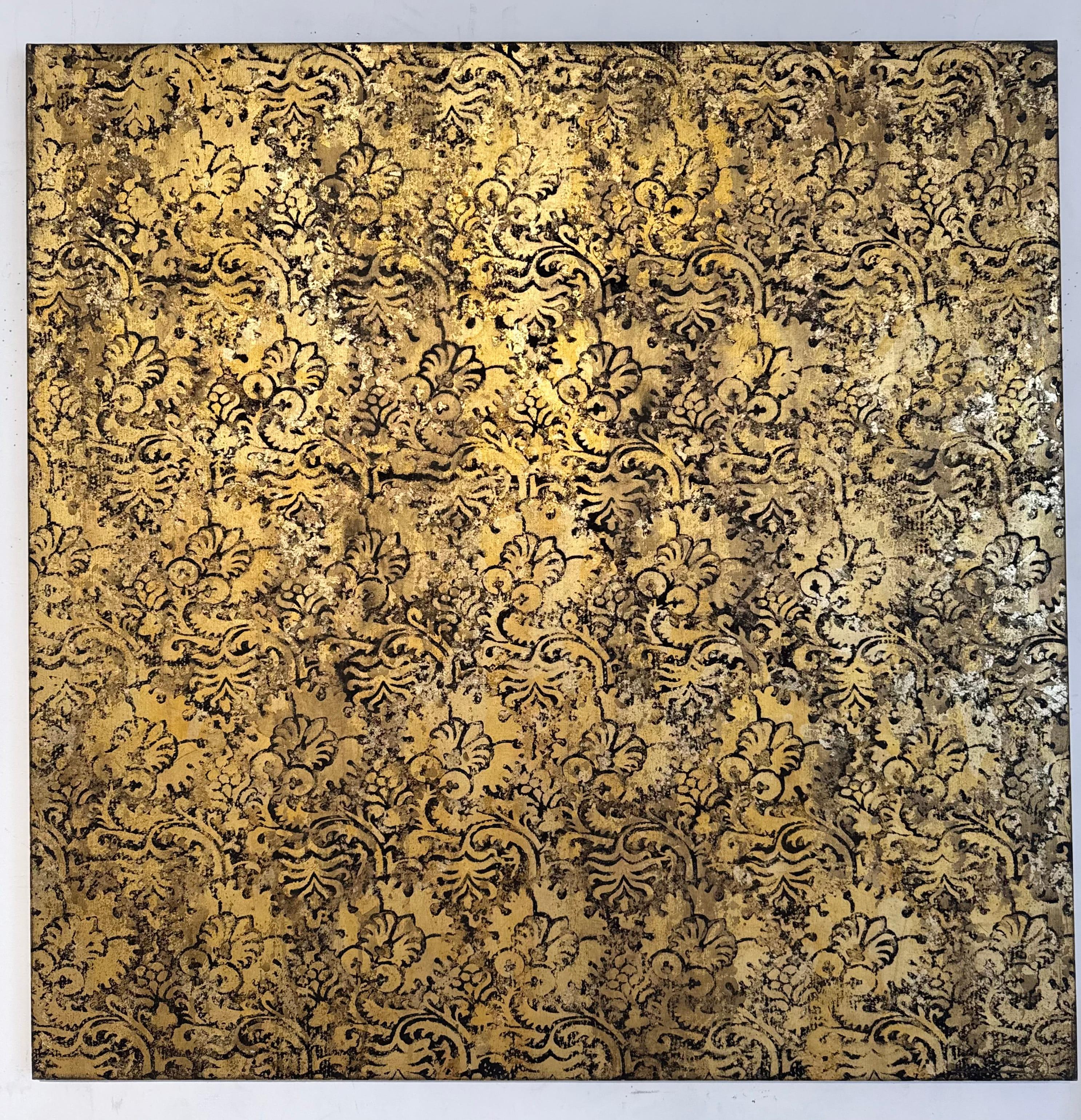 Abstracción 100-70 11 es un cuadro del artista francés Nicolas Galtier. El artista utiliza una técnica mixta que combina pigmentos, aglutinantes, colas y diversos polvos y láminas metálicas. La composición se centra en una paleta de colores dorados