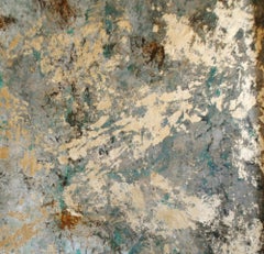 Abstraction 200-12 17 by Nicolas Galtier - 6.5-ft Wide Abstract Painting, Golden