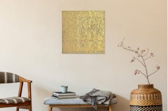 Abstraction 50-122 13 by N. Galtier - Reflective Metal Leaf painting, Pattern