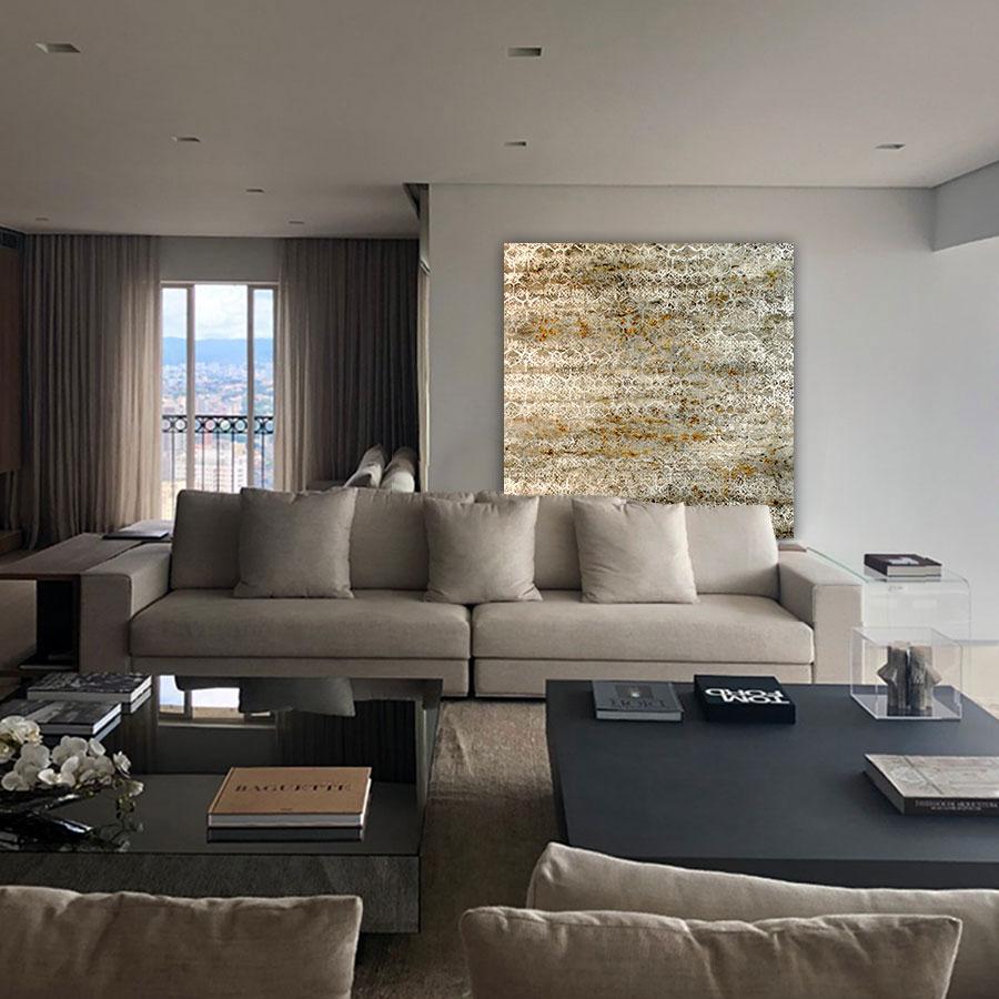 N° 150-07, 2014 (Pittura Foglia d'Oro) - Painting di Nicolas Galtier