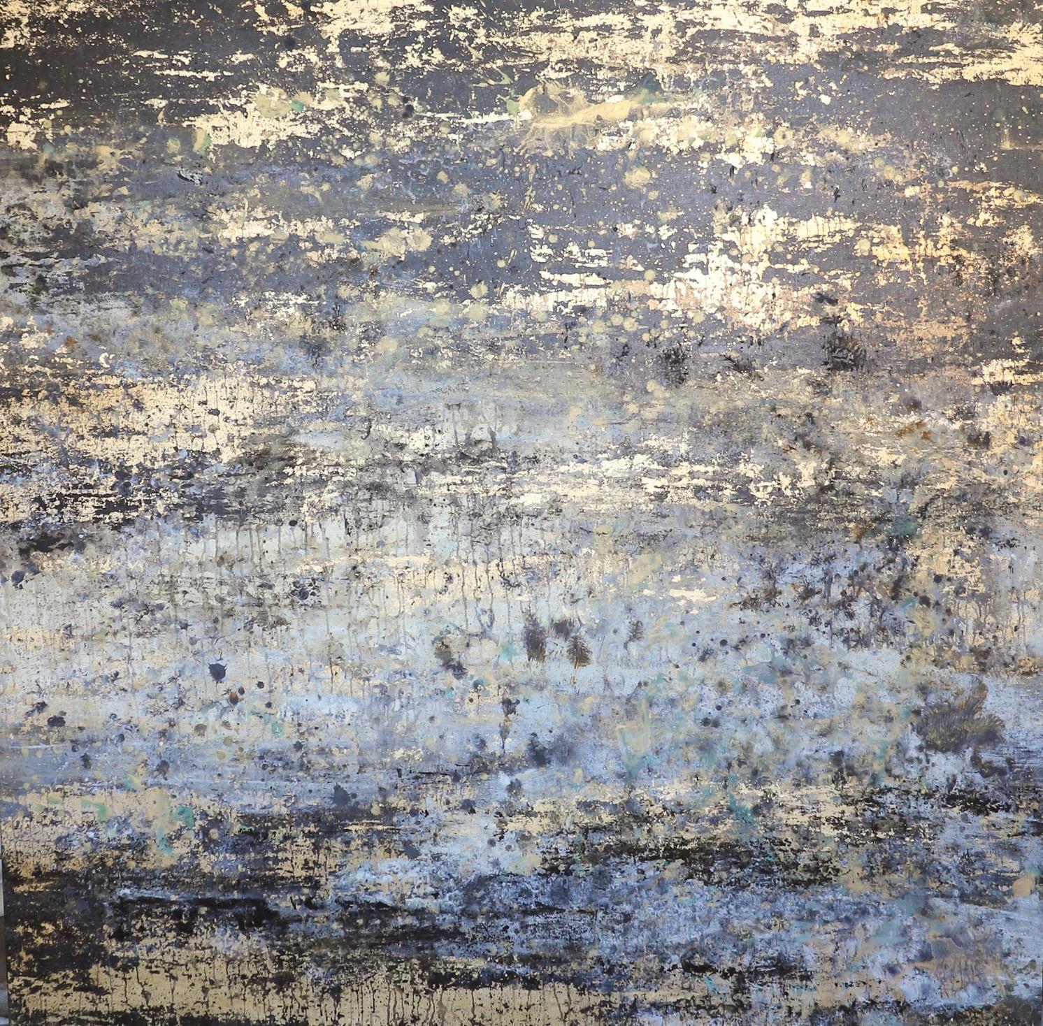 Nicolas Galtier Abstract Painting - N° 200-15, 2019 (Painting Gold Leaf)