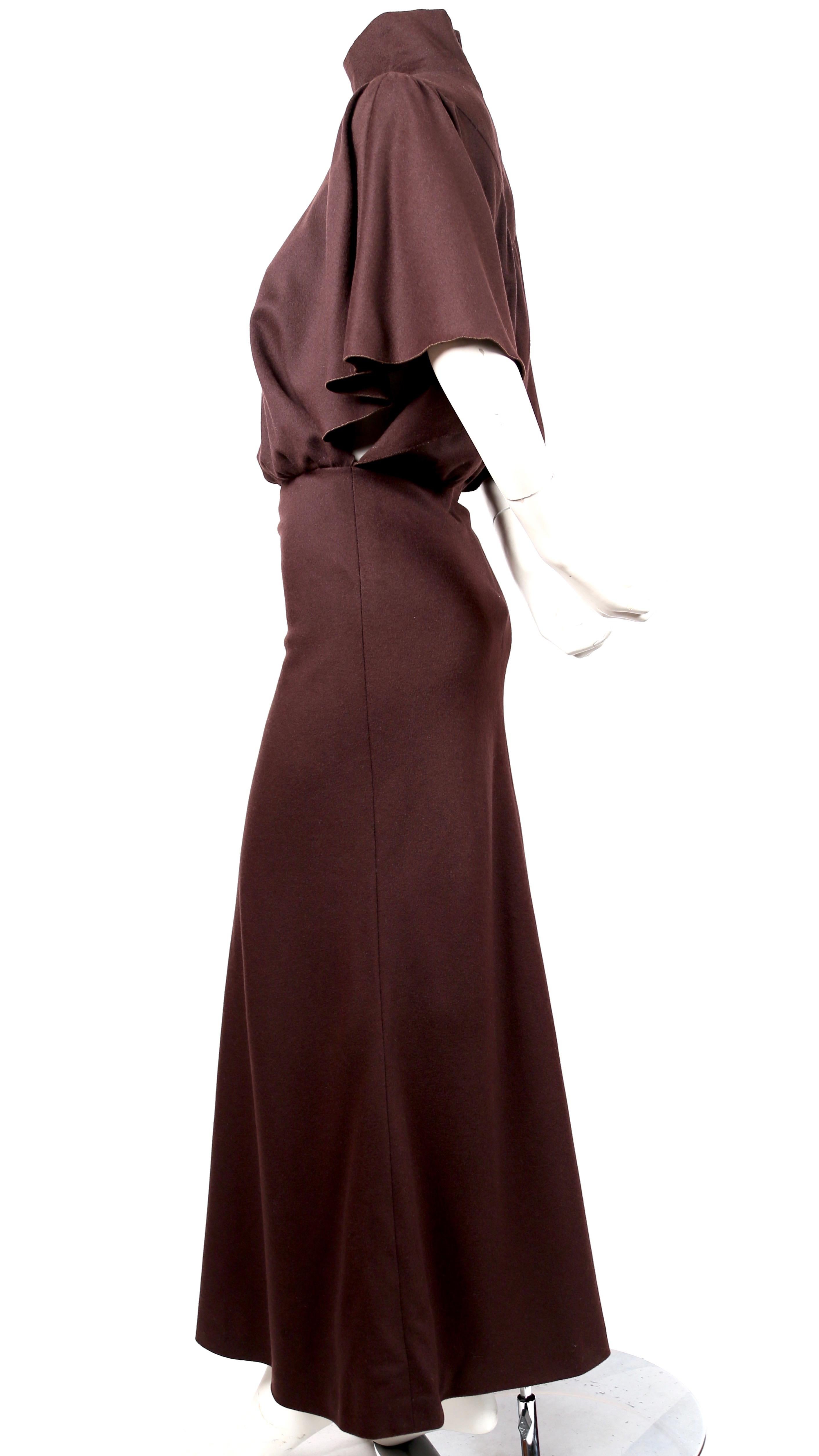 Nicolas Ghesquiere for Balenciaga bias cut runway wool dress, 1998  In Good Condition For Sale In San Fransisco, CA