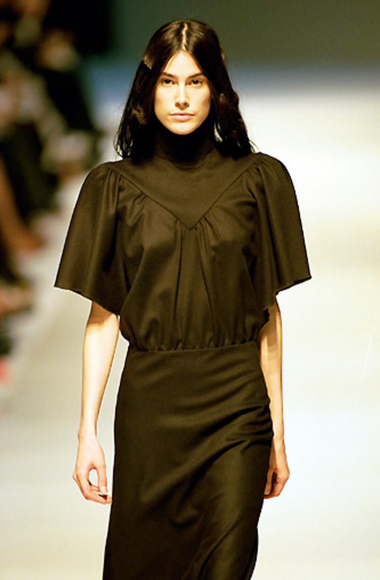 Nicolas Ghesquiere for Balenciaga bias cut runway wool dress, 1998  For Sale 3