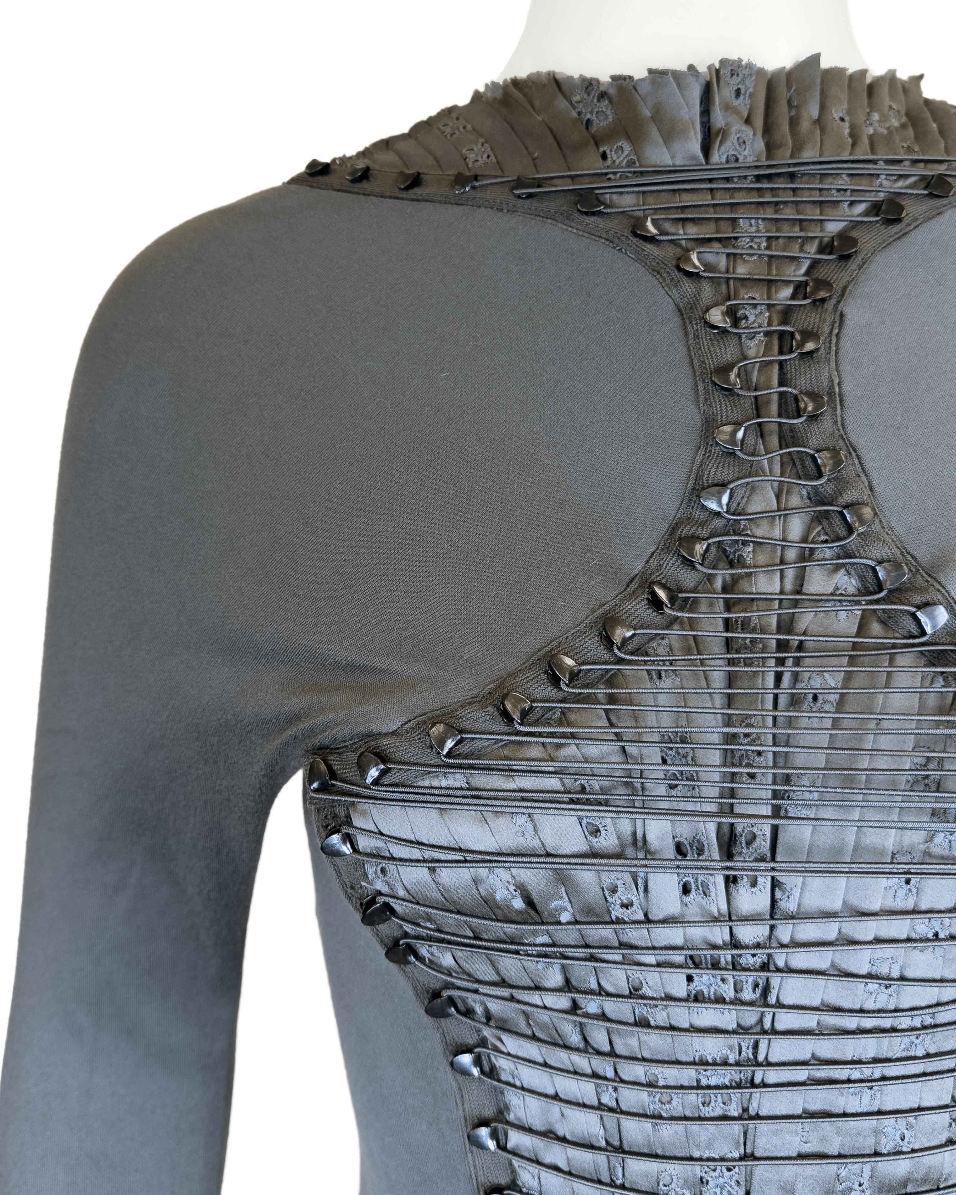 Women's Balenciaga by Nicolas Ghesquiere Fall 2001 Lace up Corset Style Top For Sale