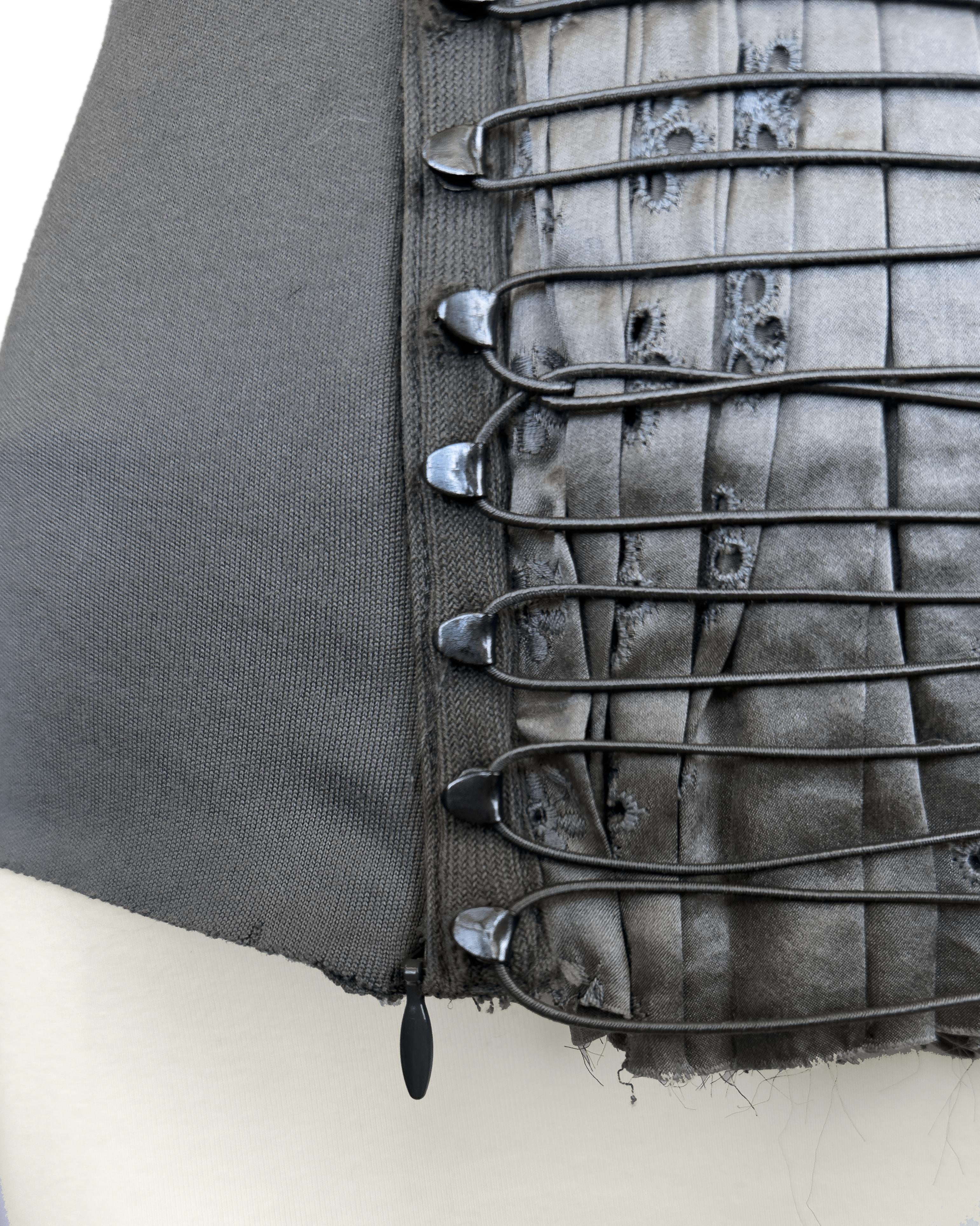 Balenciaga by Nicolas Ghesquiere Fall 2001 Lace up Corset Style Top For Sale 1