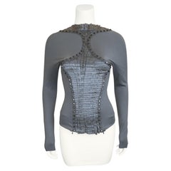 Balenciaga by Nicolas Ghesquiere Fall 2001 Lace up Corset Style Top