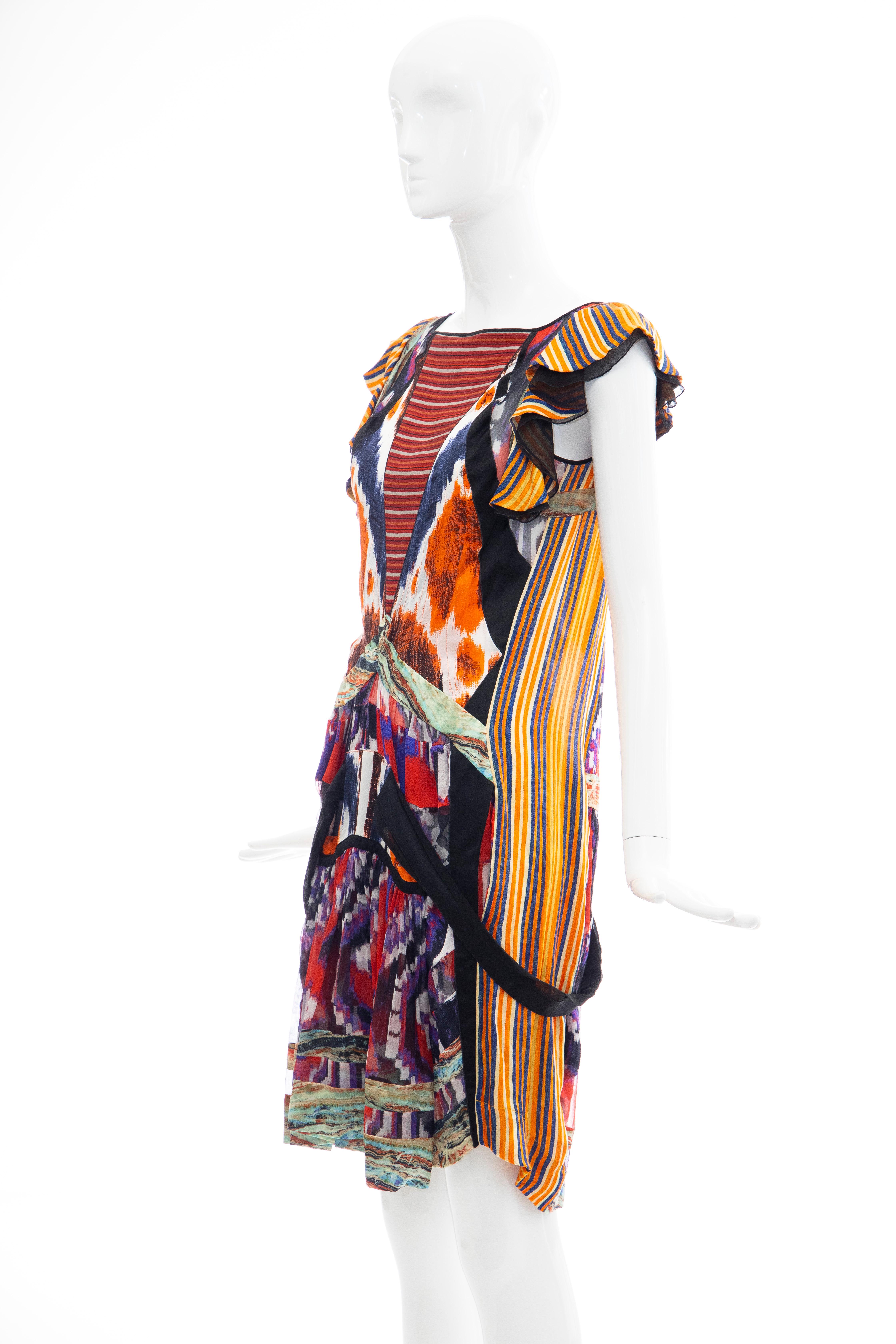  Nicolas Ghesquière for Balenciaga Runway Silk Ikat Print Dress, Fall 2007 5