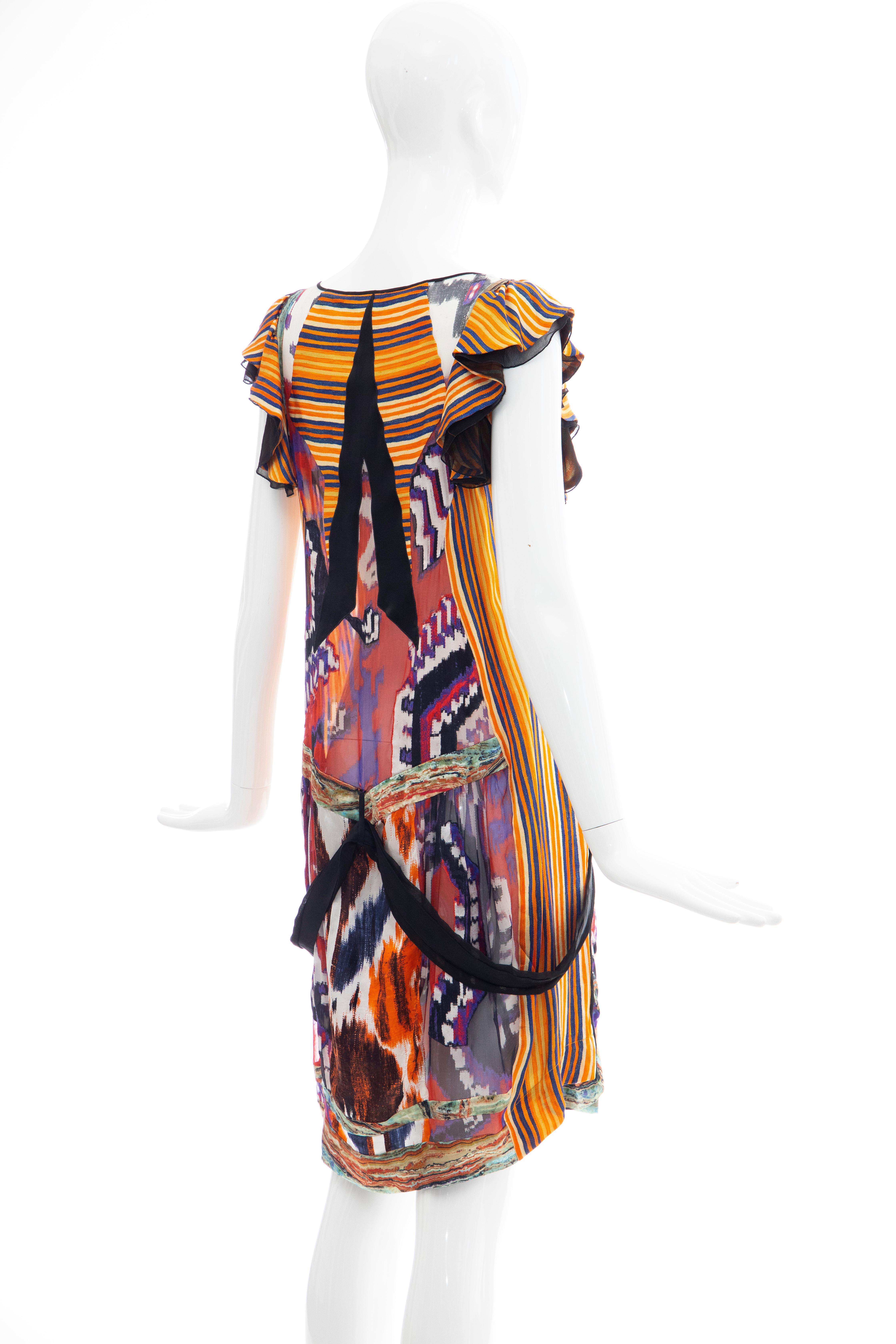  Nicolas Ghesquière for Balenciaga Runway Silk Ikat Print Dress, Fall 2007 1