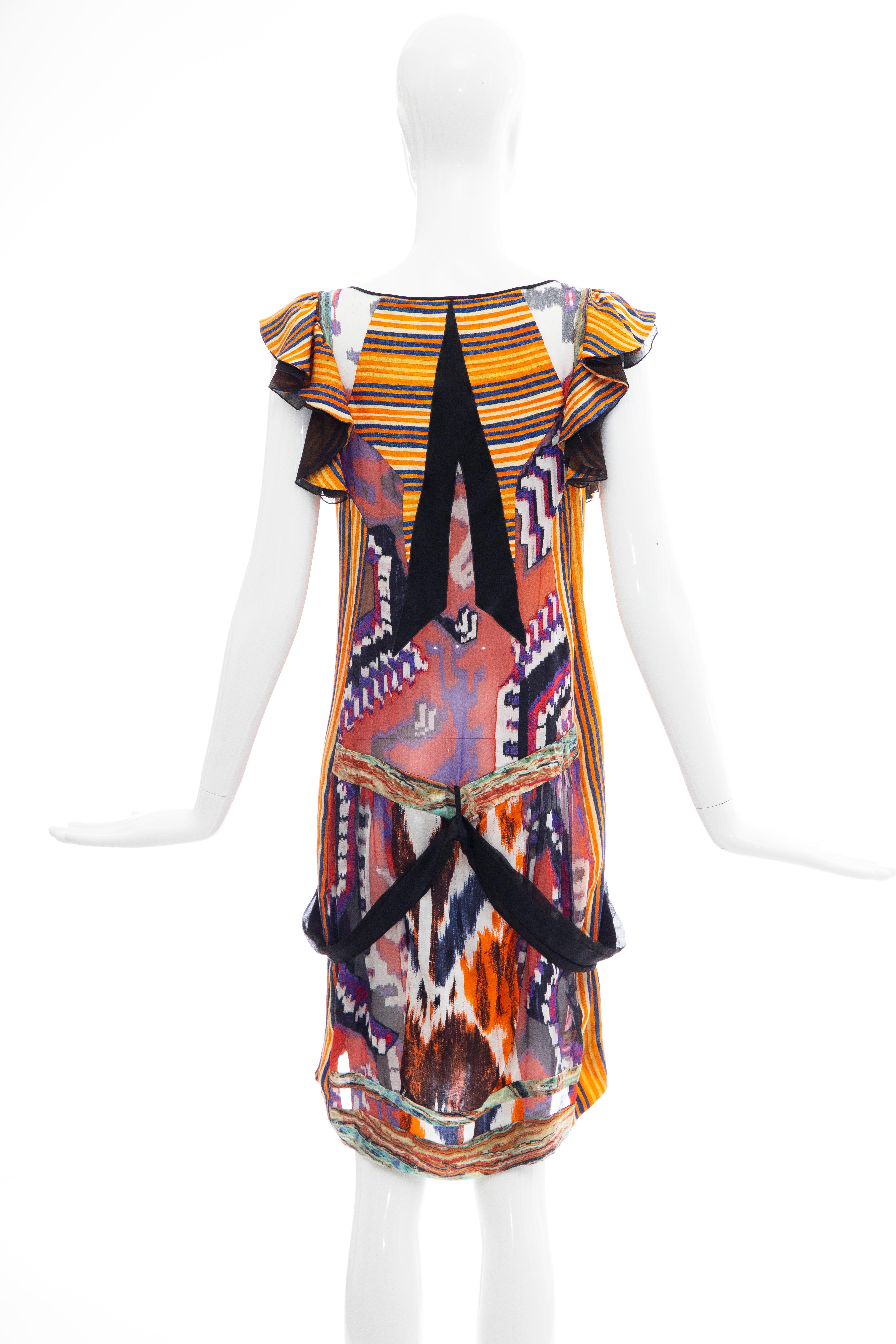  Nicolas Ghesquière for Balenciaga Runway Silk Ikat Print Dress, Fall 2007 2