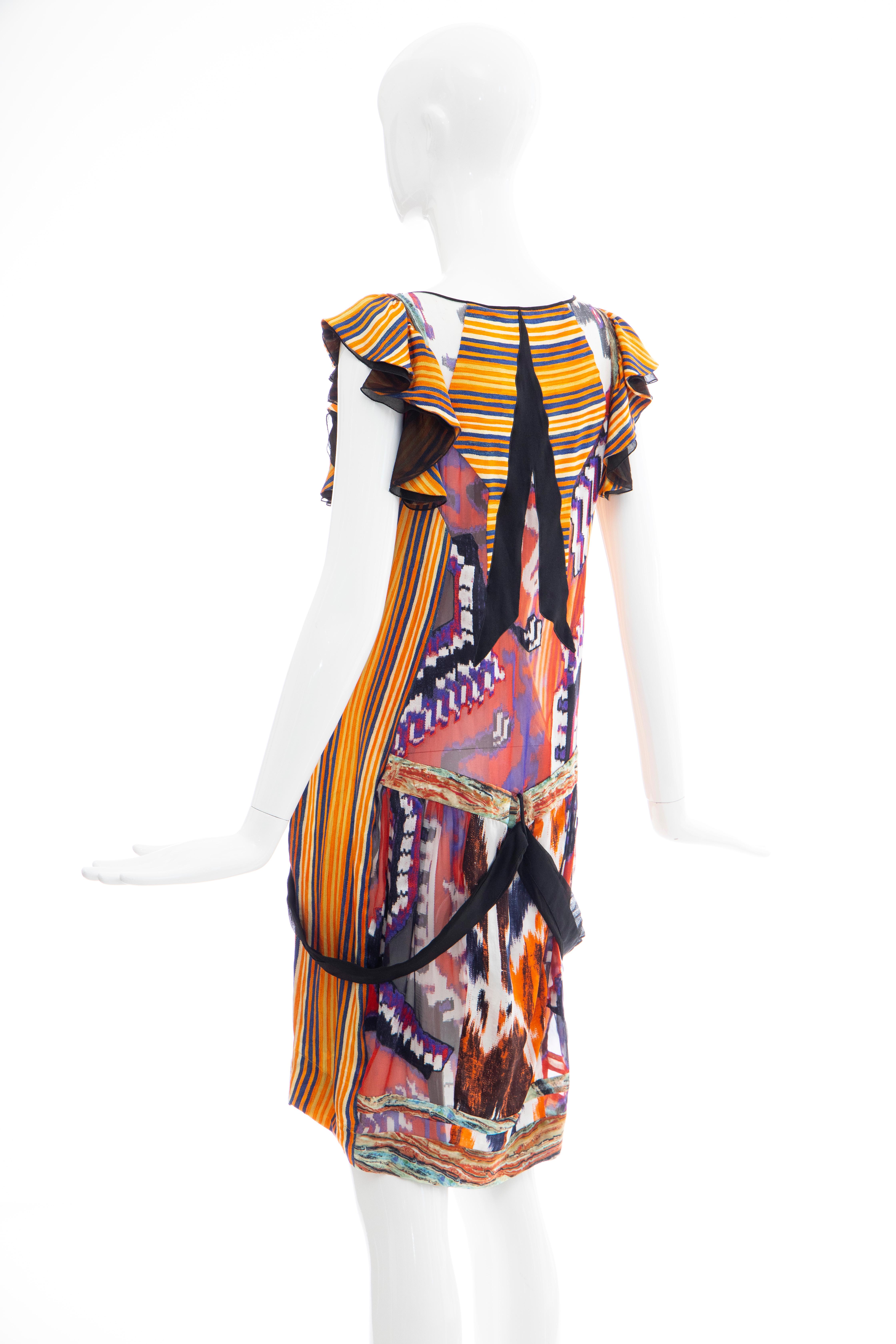  Nicolas Ghesquière for Balenciaga Runway Silk Ikat Print Dress, Fall 2007 3