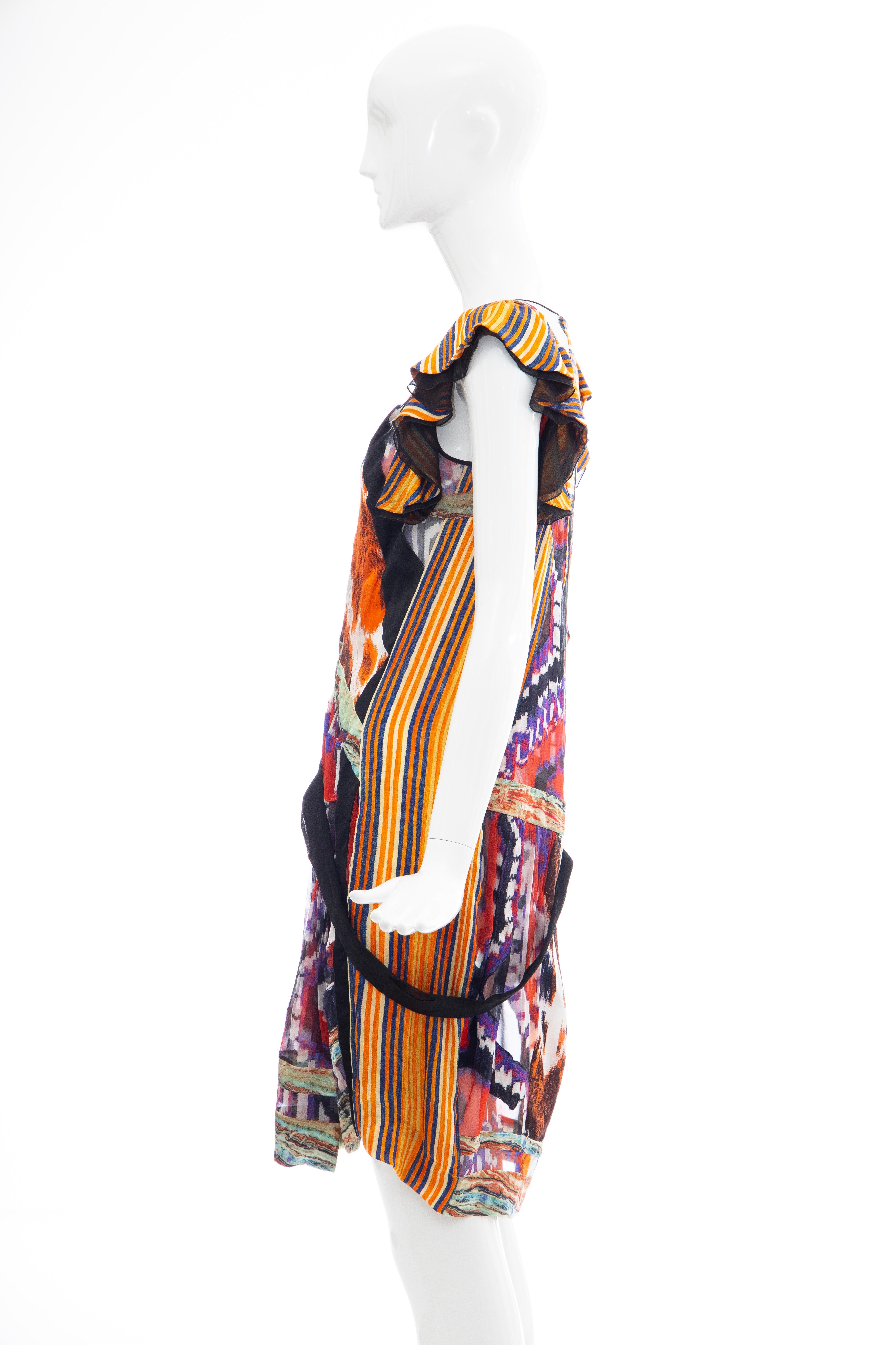 Nicolas Ghesquière for Balenciaga Runway Silk Ikat Print Dress, Fall 2007 4