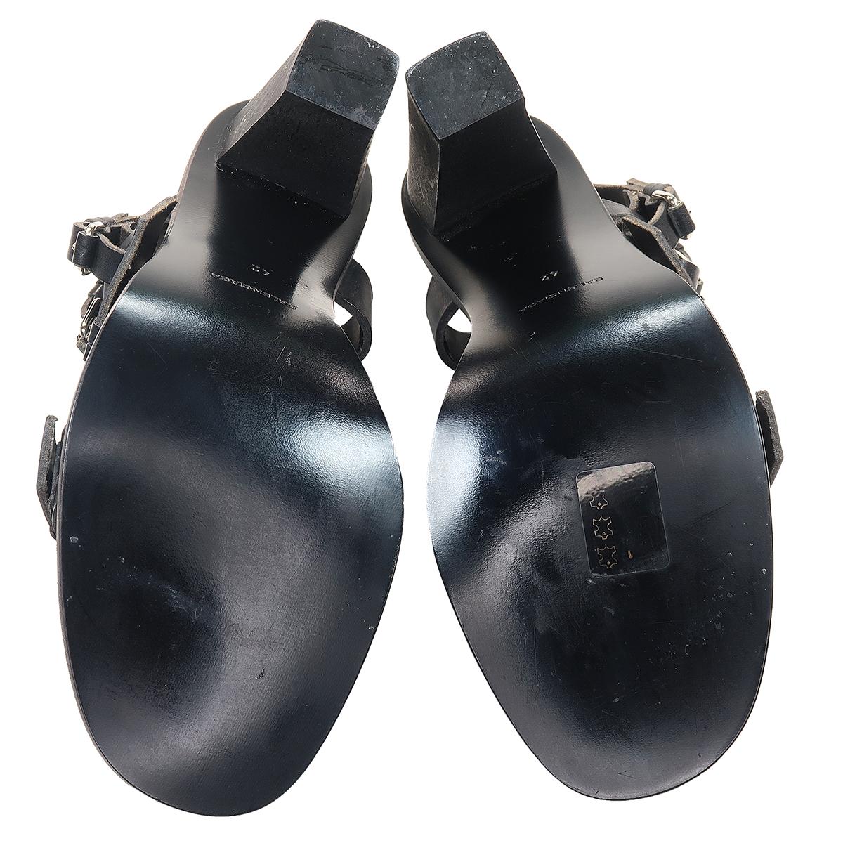 Sandales à talons en cuir avec boucle et lanières NICOLAS GHESQUIRE pour BALENCIAGA SS03 Excellent état à Brussels, BE