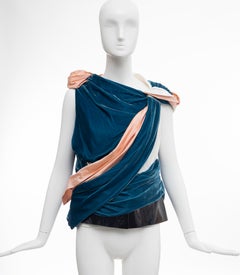 Nicolas Ghesquière for Balenciaga Runway Draped Silk Velvet Top , Fall 2008