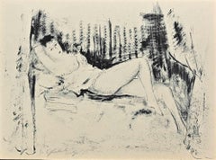 Female Nude - Original Lithograph by Nicolas Gloutchenko - Modern Art - 1928