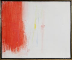 Rot-weißes abstraktes expressionistisches Ölgemälde von Nicolas Ionesco, 1958