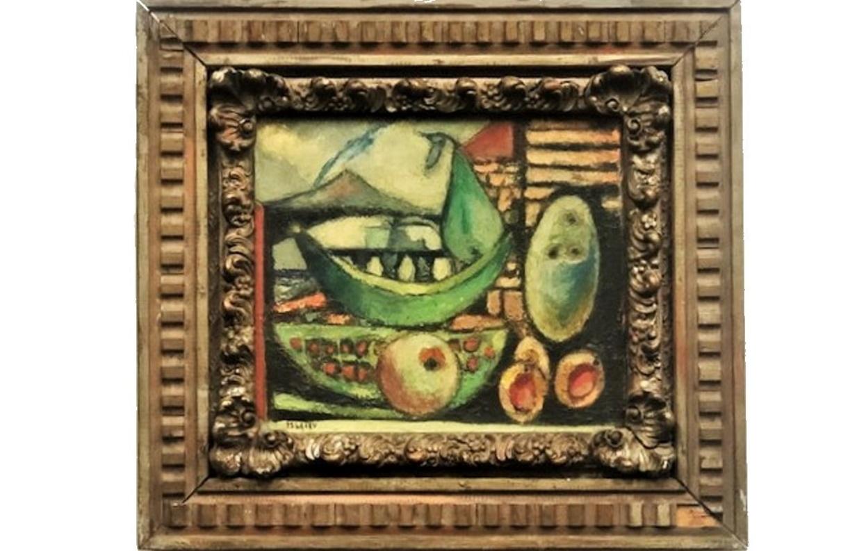 Expressionist Nicolas Issaiev, Still Life with Fruits, Original Oil Painting, Ca. 1920’s For Sale