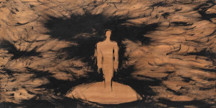 Beyond Nicolas Kennett 21st Century British painting character skyscape black