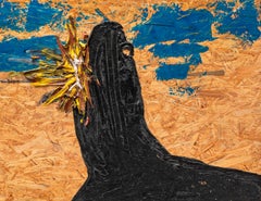 Eclipse Nicolas Kennett, peinture britannique du 21e siècle, bleu animal, mystère sauvage