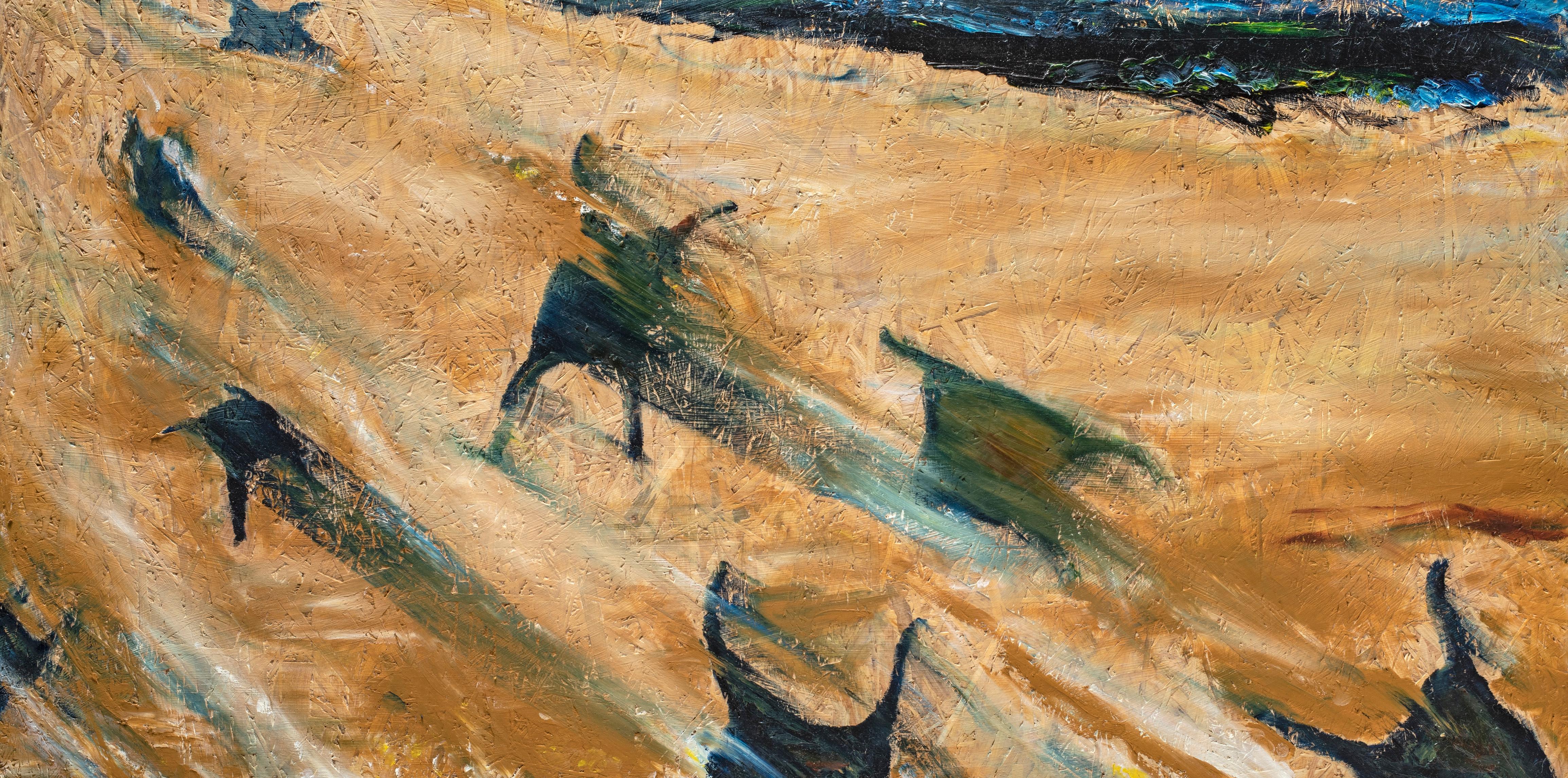 Incanto Nicolas Kennett 21st Century Bristish painting landscape cave animal