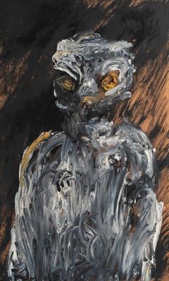 Lynx speak Nicolas Kennett 21st Century Bristish painting portrait expressionist