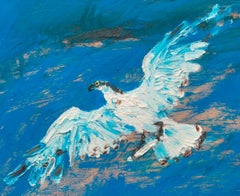 Osprey Nicolas Kennett 21st Century British painting bird of prey animal sky