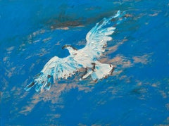 Osprey Nicolas Kennett 21st Century British painting bird of prey animal sky
