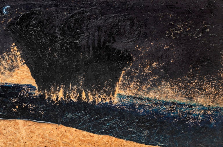 Rising Nicolas Kennett 21st Century Bristish painting landscape sea dark sky  For Sale 2