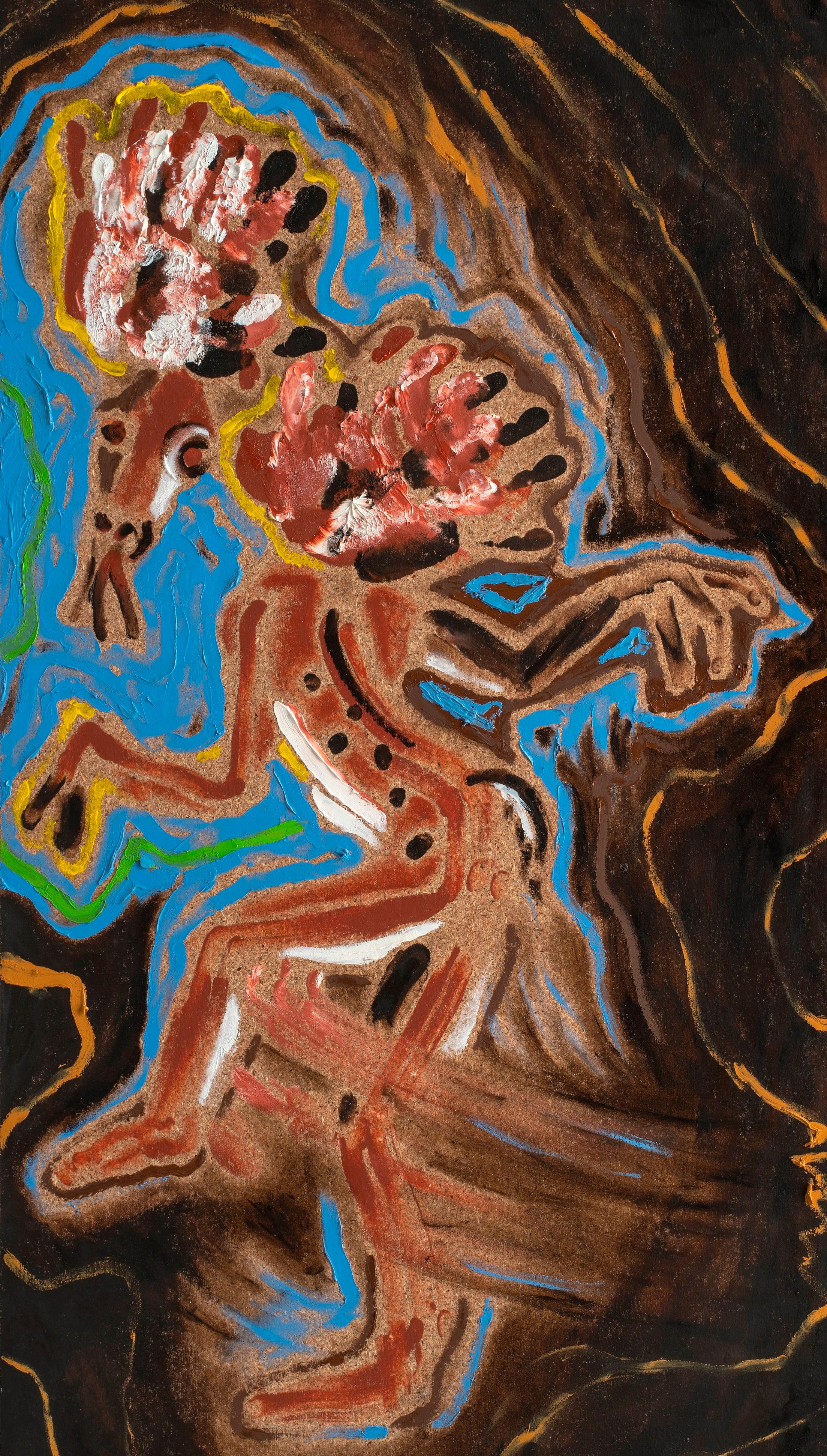 Silence Nicolas Kennett 21st Century art Contemporary painting shamanism animal  For Sale 3