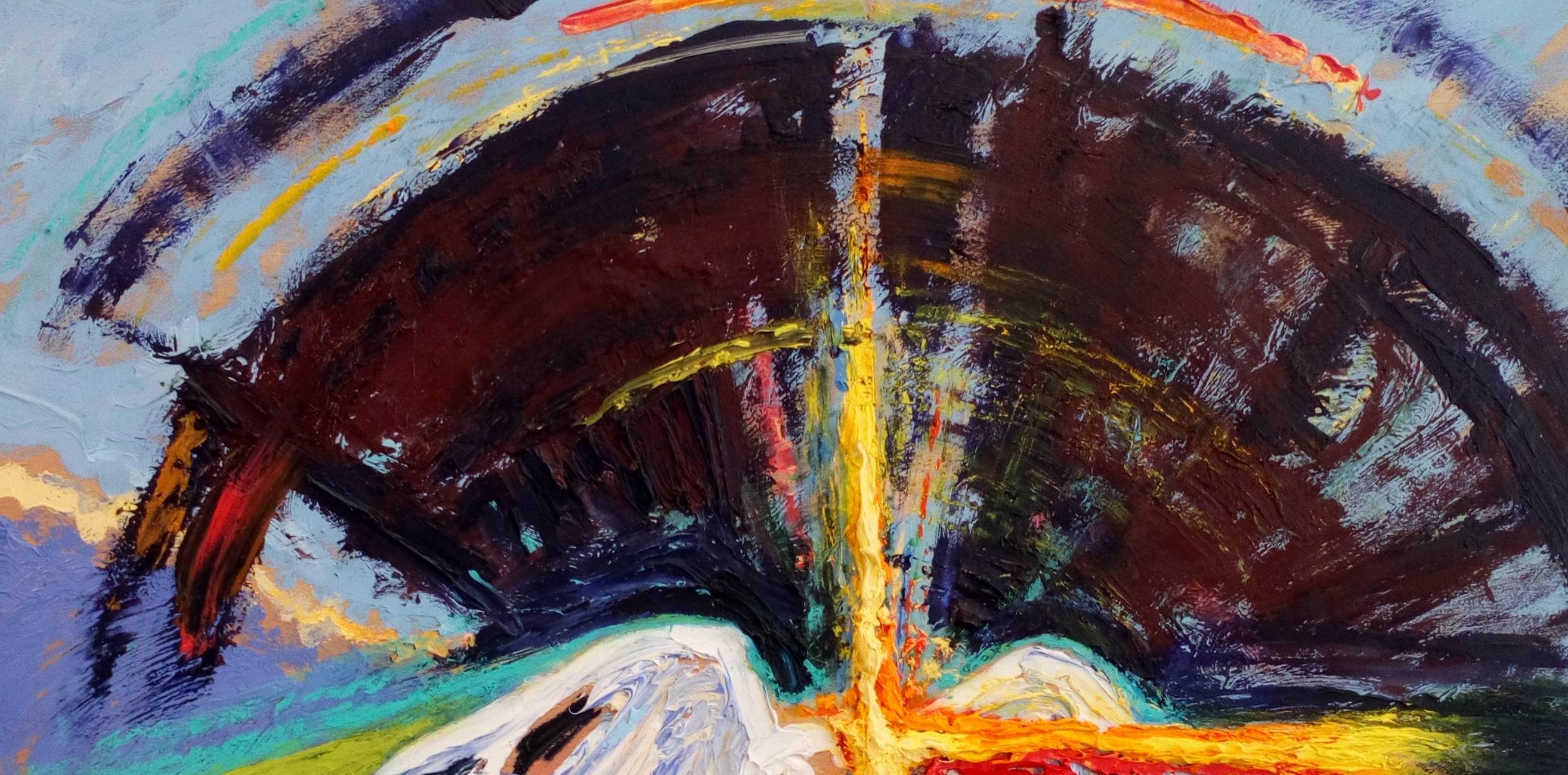 Das Auge des phragmitia Nicolas Kennett Zeitgenössisches Gemälde Vogel Natursonne im Angebot 3