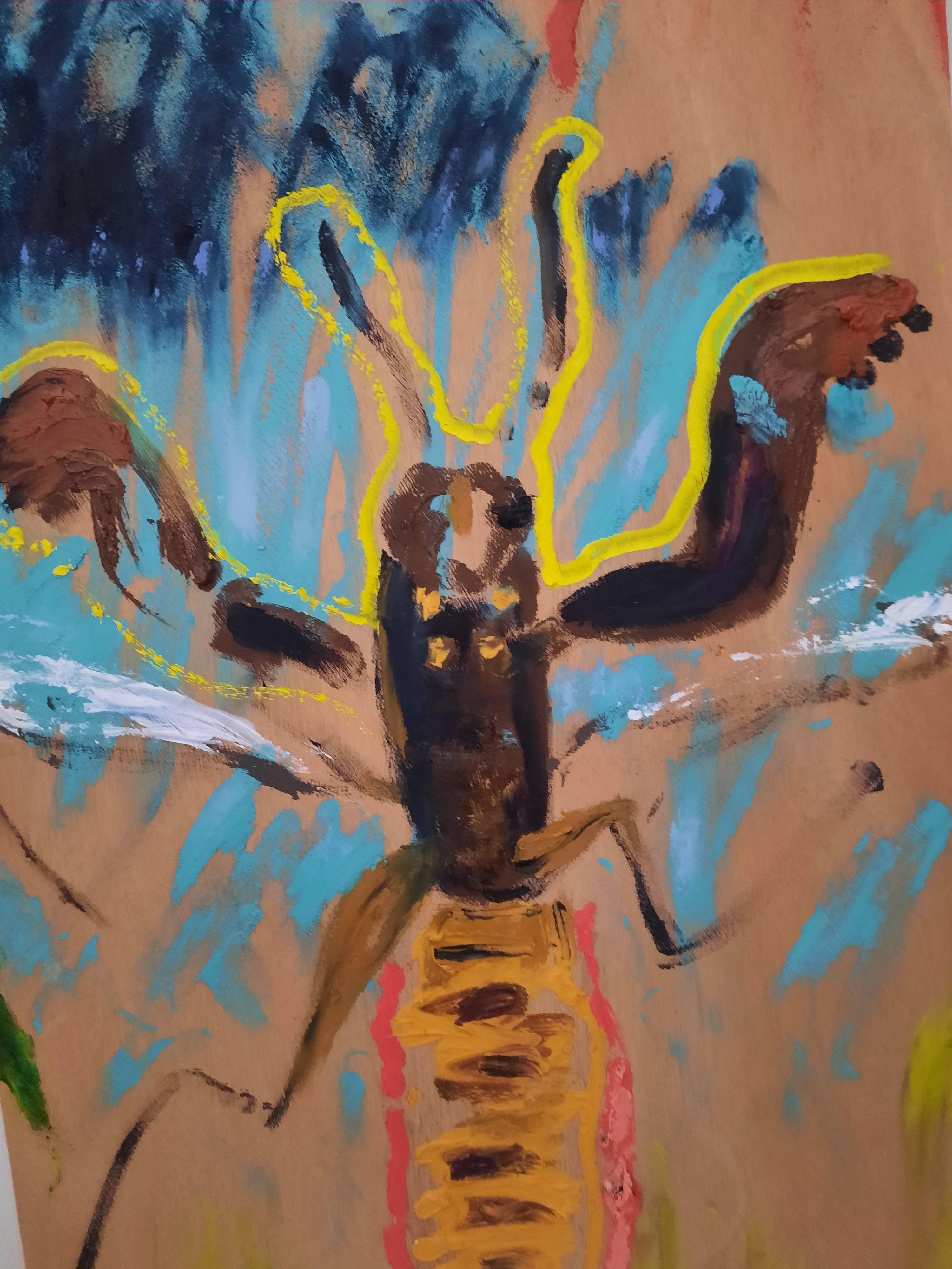 Oil paint on wood panel
Unique work
Hand-signed on the back by the artist