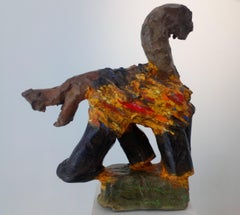 Dusk (Wolverine) Nicolas Kennett Contemporary sculpture animal terracotta 
