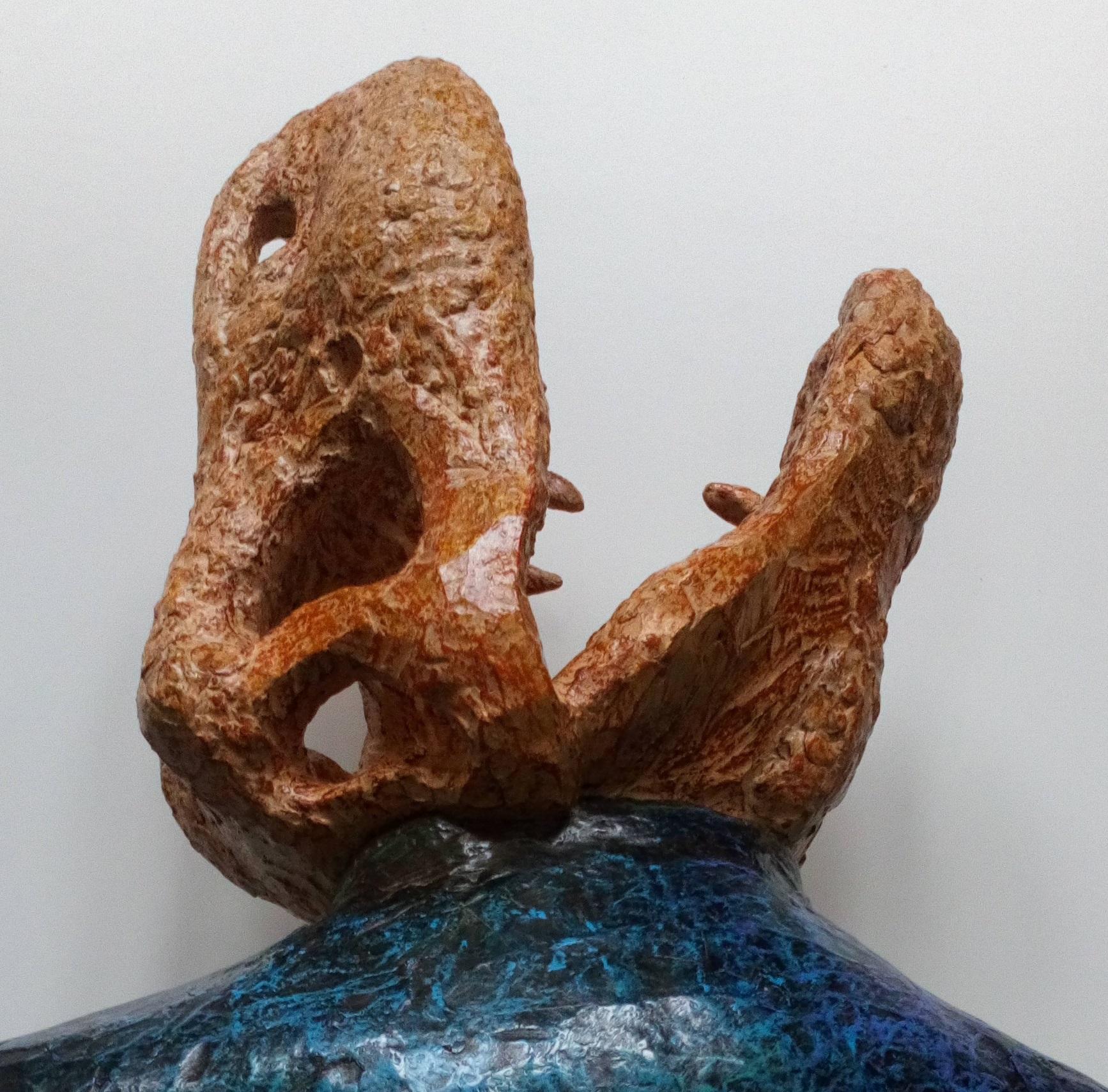 Nicolas Kennett, portrait d'animal en terre cuite de sculpture contemporaine « Sands of time » en vente 3