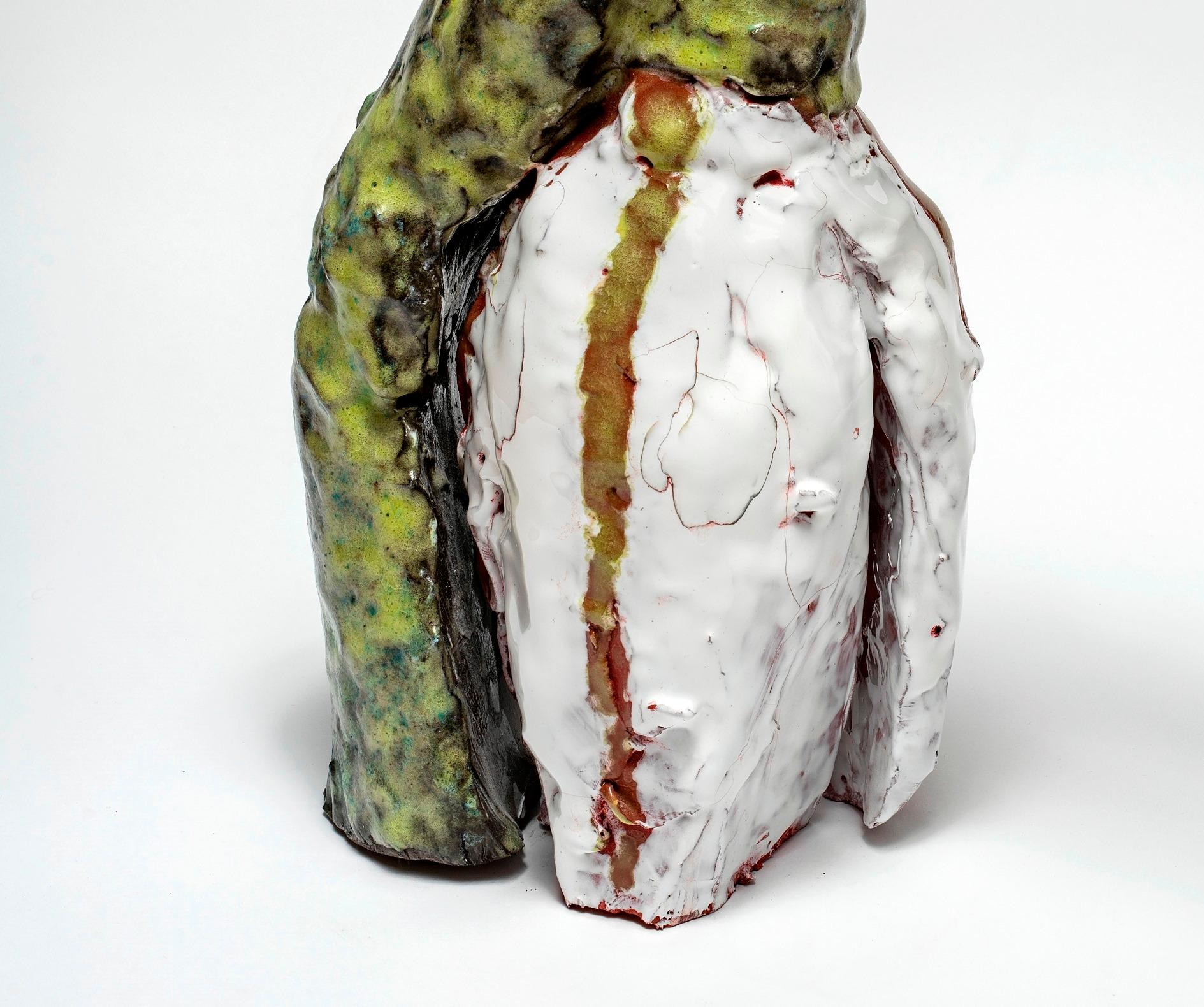 Nicolas Kennett Sculpture contemporaine fleur en terre cuite en forme de goutte de neige plante de nature en vente 1