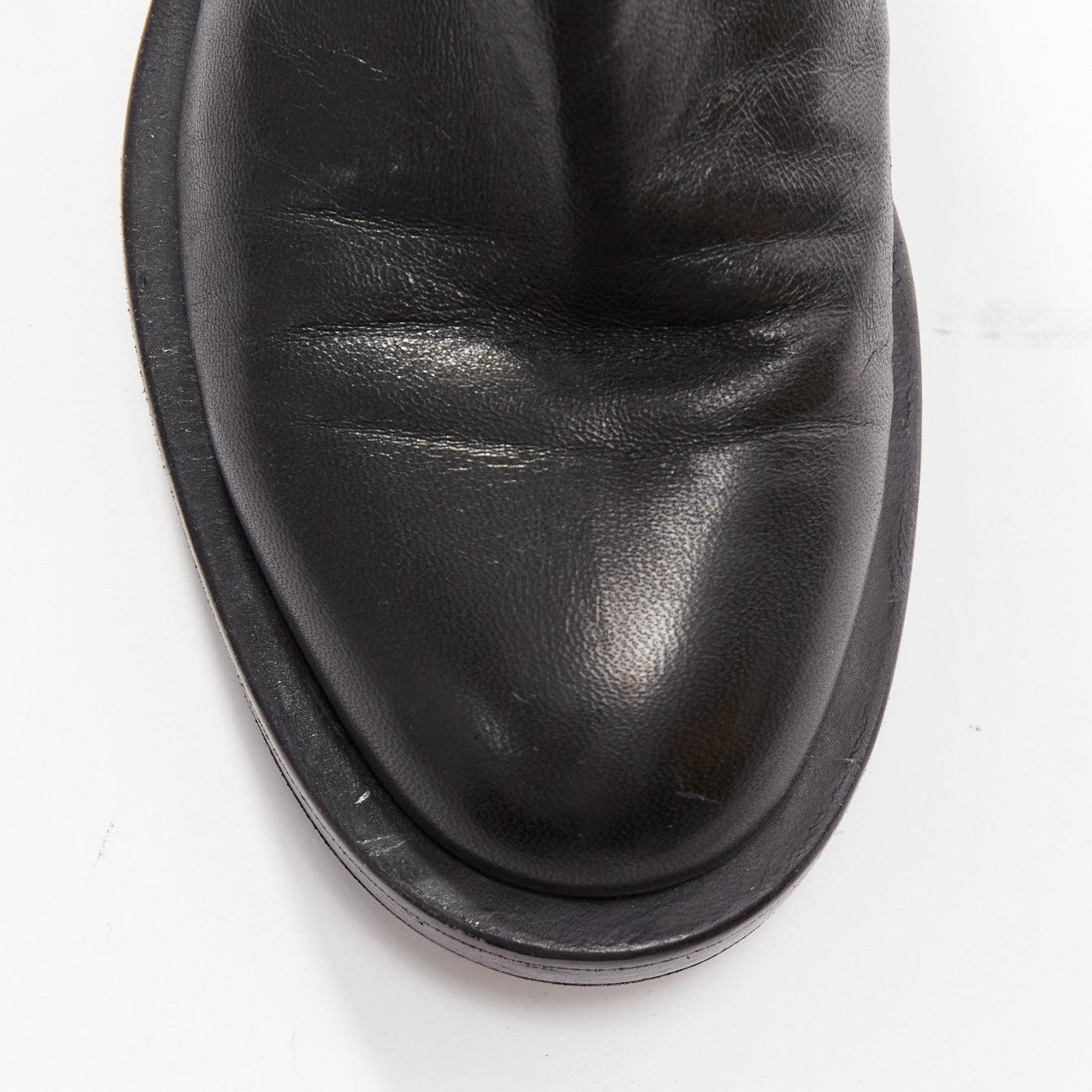 NICOLAS KIRKWOOD black XL pearl embellished heel knee high flat boots EU37.5 For Sale 2