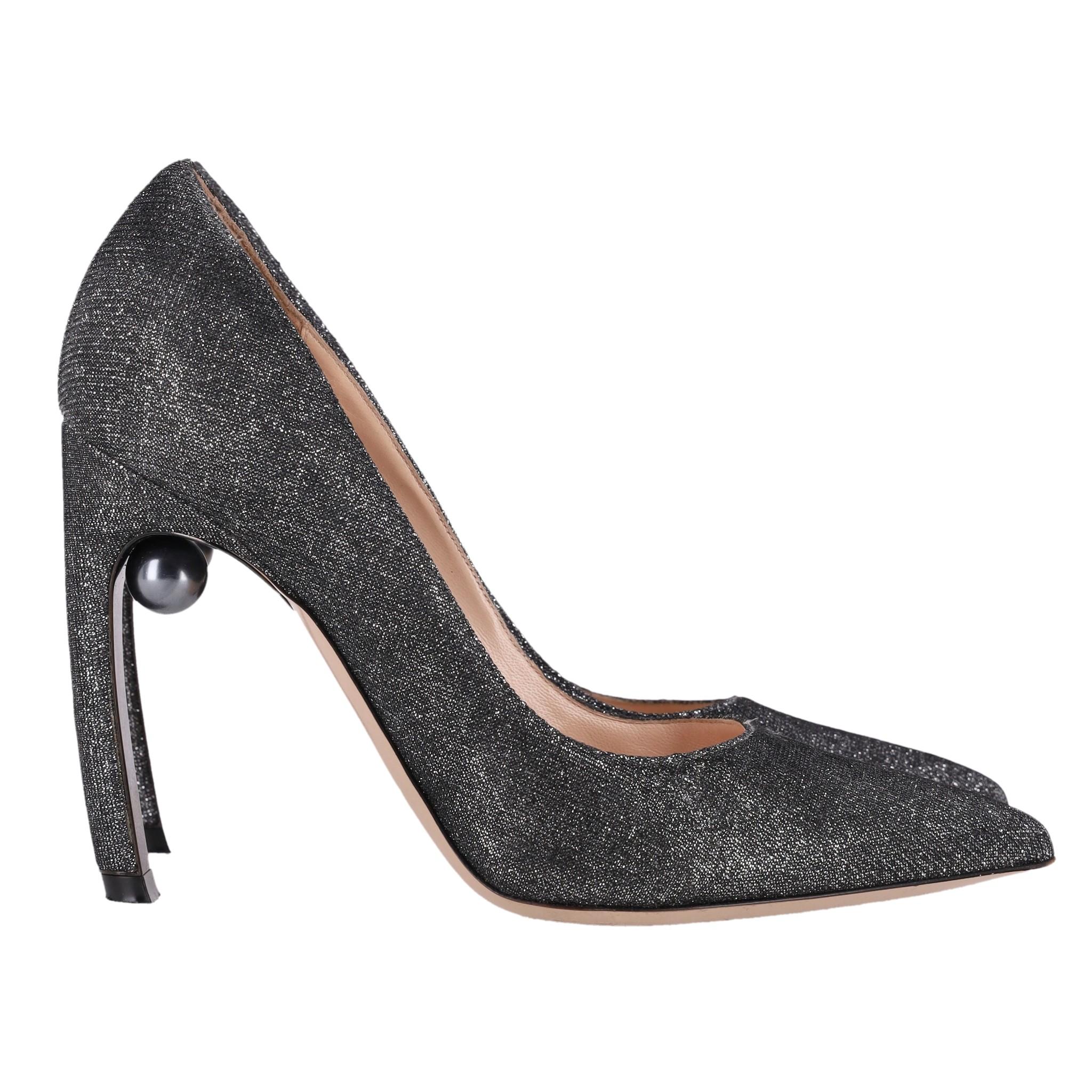 Black Nicolas Kirkwood Glitter Pearl Embellished Heels