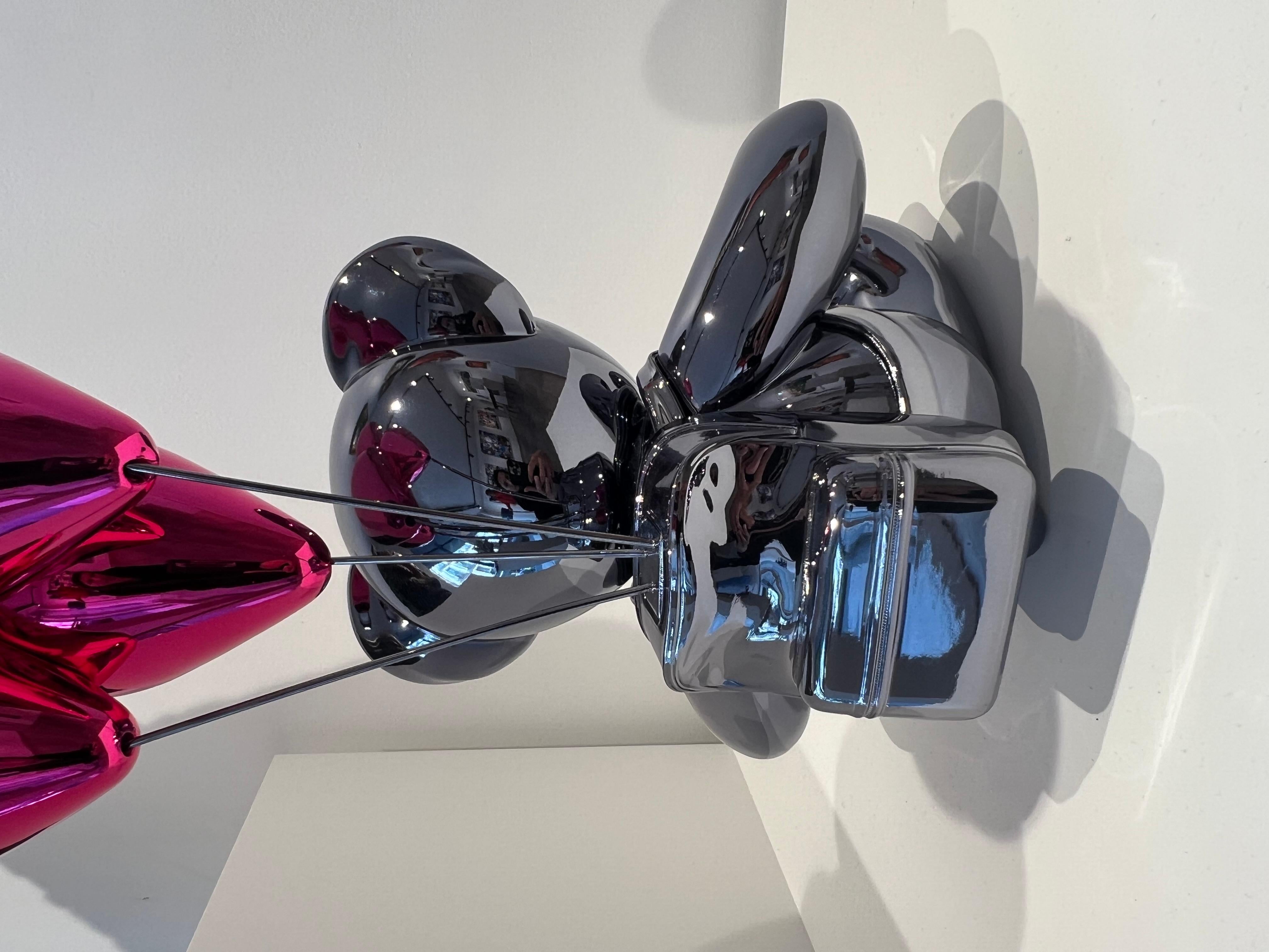 Osito Globos Elevación Rosa - Sculpture de Nicolas Krauss