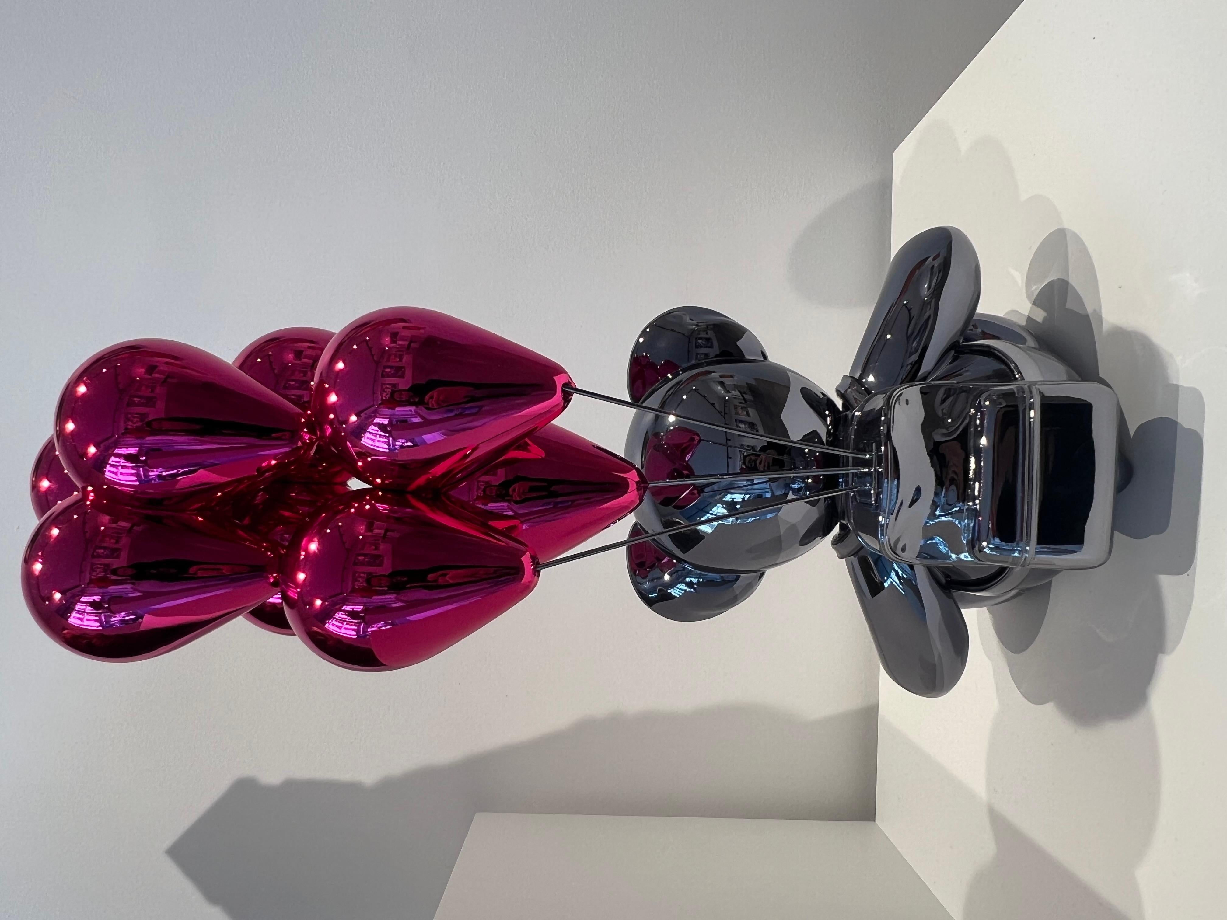 Osito Globos Elevación Rosa - Sculpture Arte pop de Nicolas Krauss