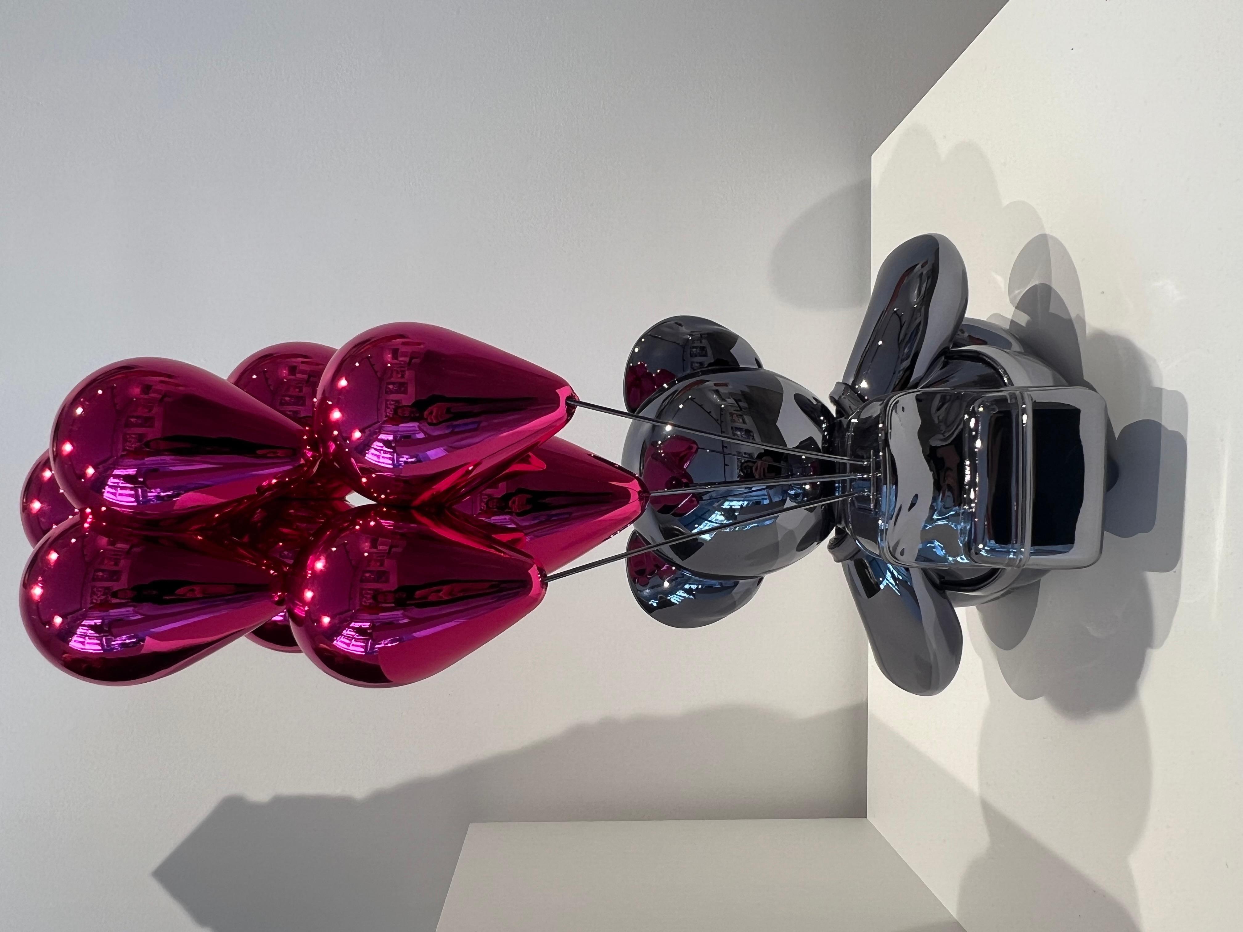 Osito Globos Elevación Rosa - Figurative Sculpture Negro de Nicolas Krauss