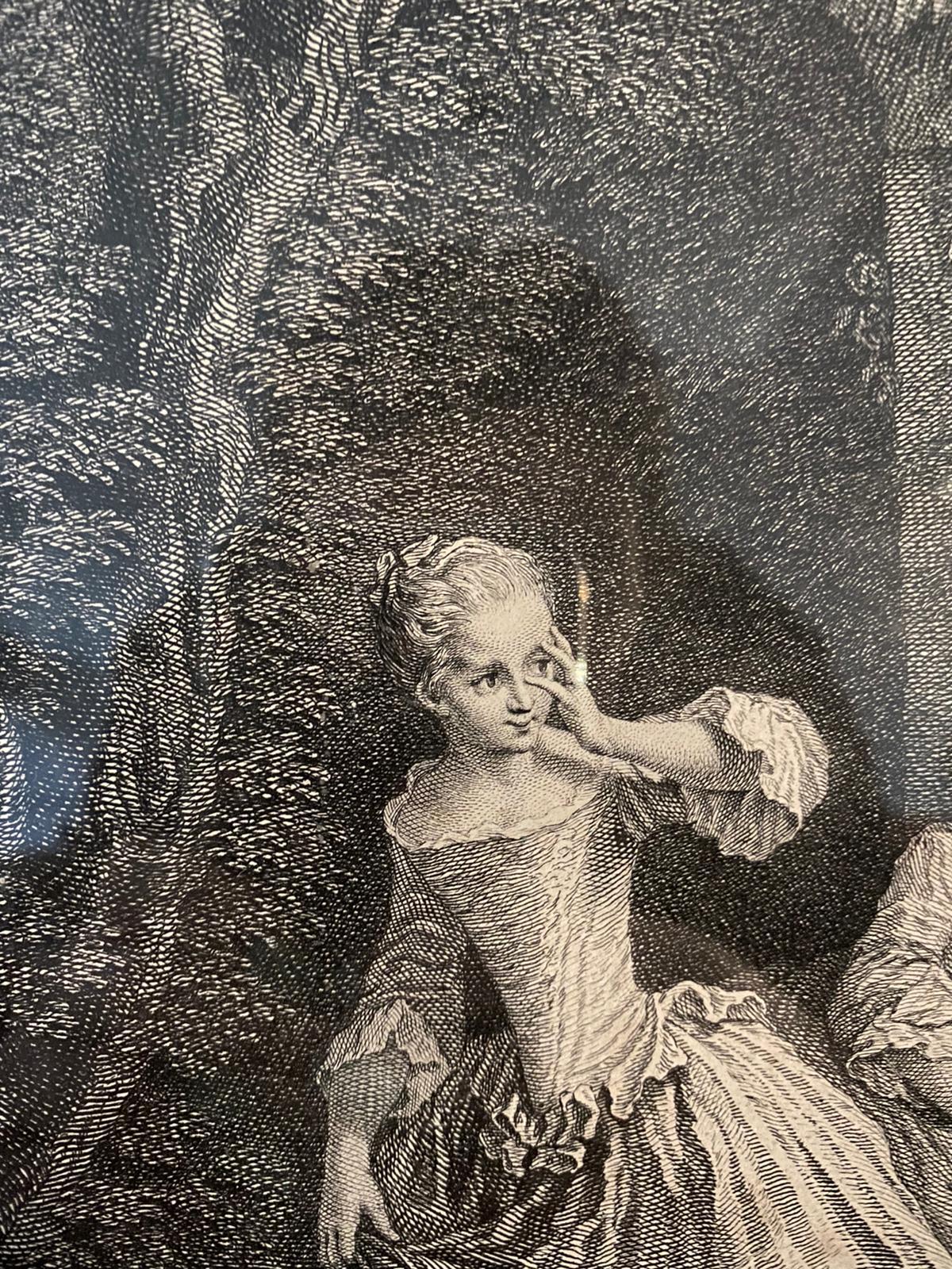 Engraved Nicolas Lancret « the Game of Hide and Seek » Engraving 18th Century For Sale