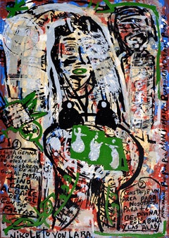 Nicolas LARA Ritratto originale firmato in serigrafia stile graffiti cubano vissuto a NY