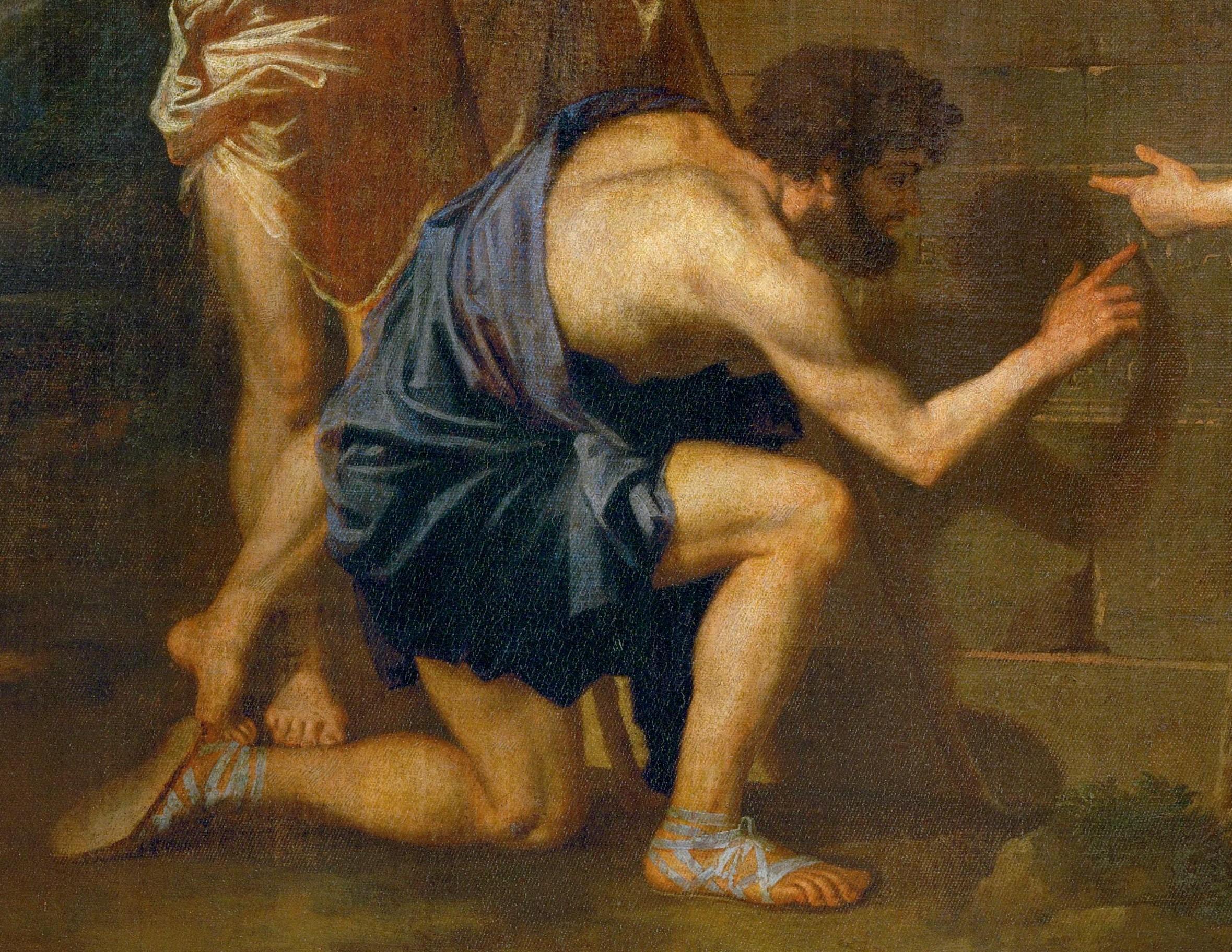 A first thought for Nicolas Loir's Adoration of the Shepherds at the Louvre For Sale 2