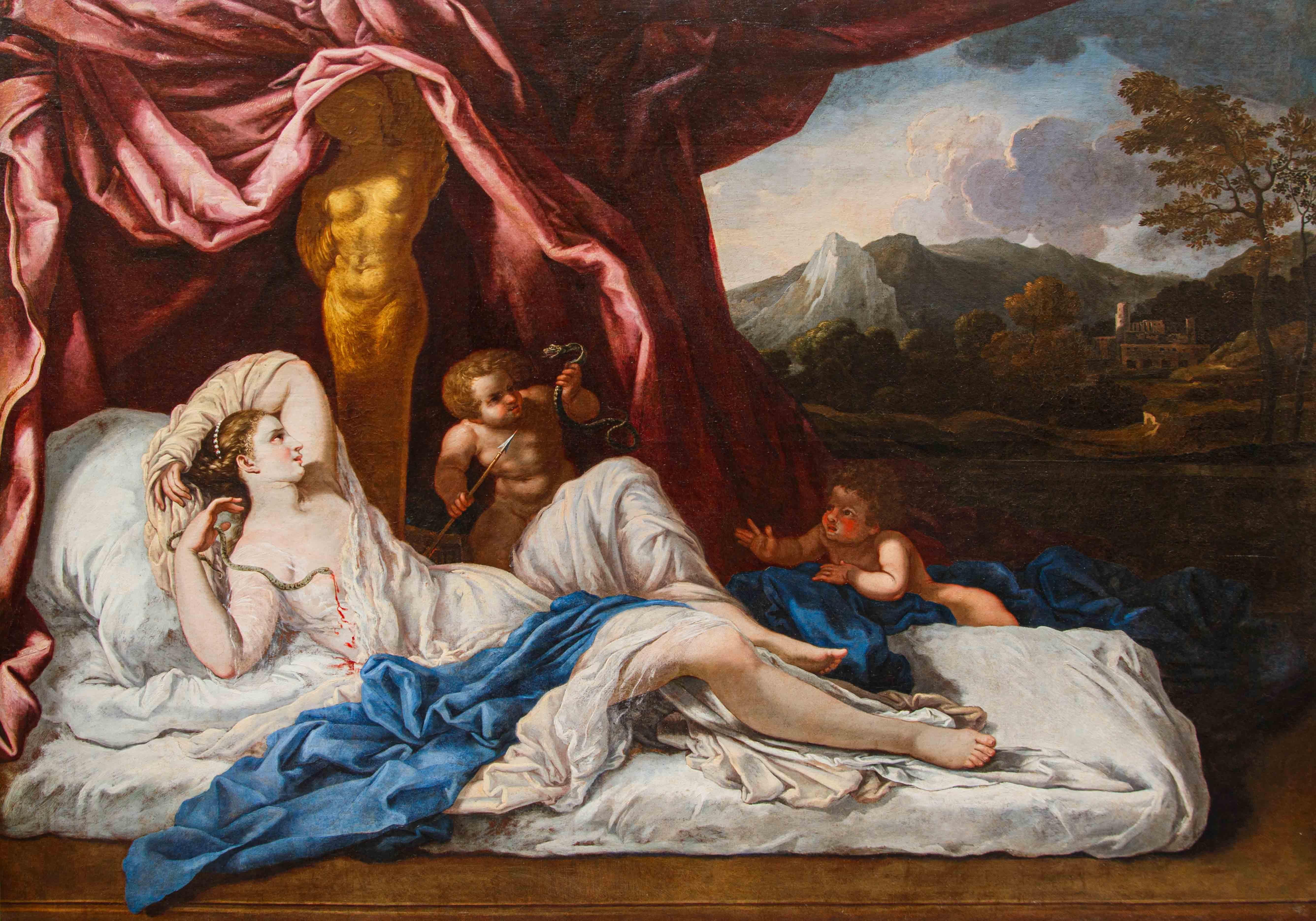 Nicolas Loir  Figurative Painting - The Death of Cleopatra painting attributed to Nicolas Pierre Loir