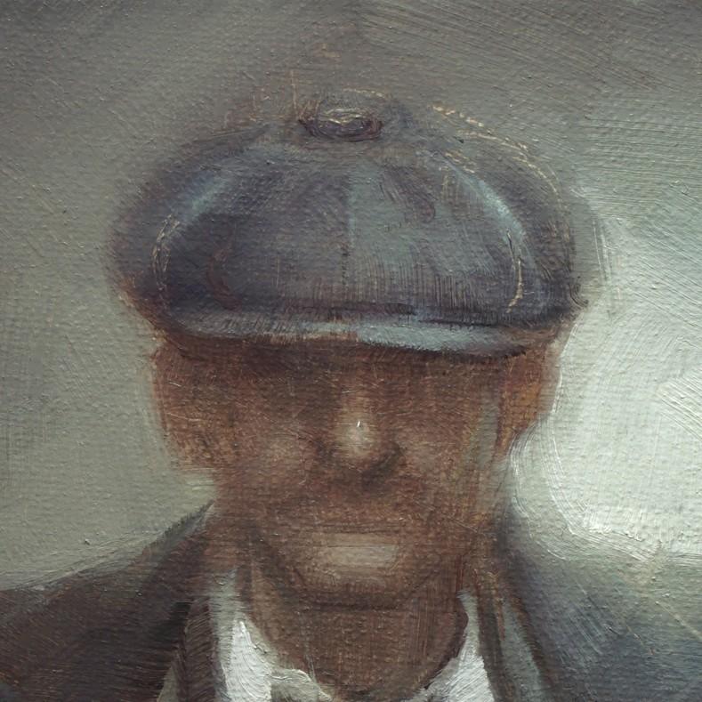 „Arthur“ (2024) von Nicolas Martin, Original-Ölgemälde auf Tafel im Angebot 1