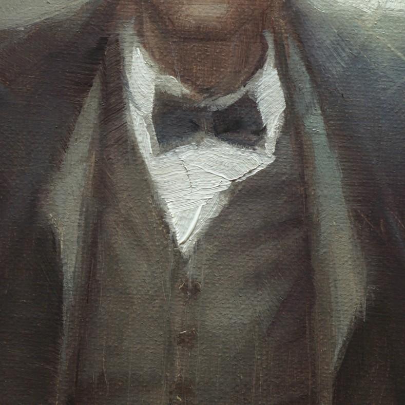 „Arthur“ (2024) von Nicolas Martin, Original-Ölgemälde auf Tafel im Angebot 6