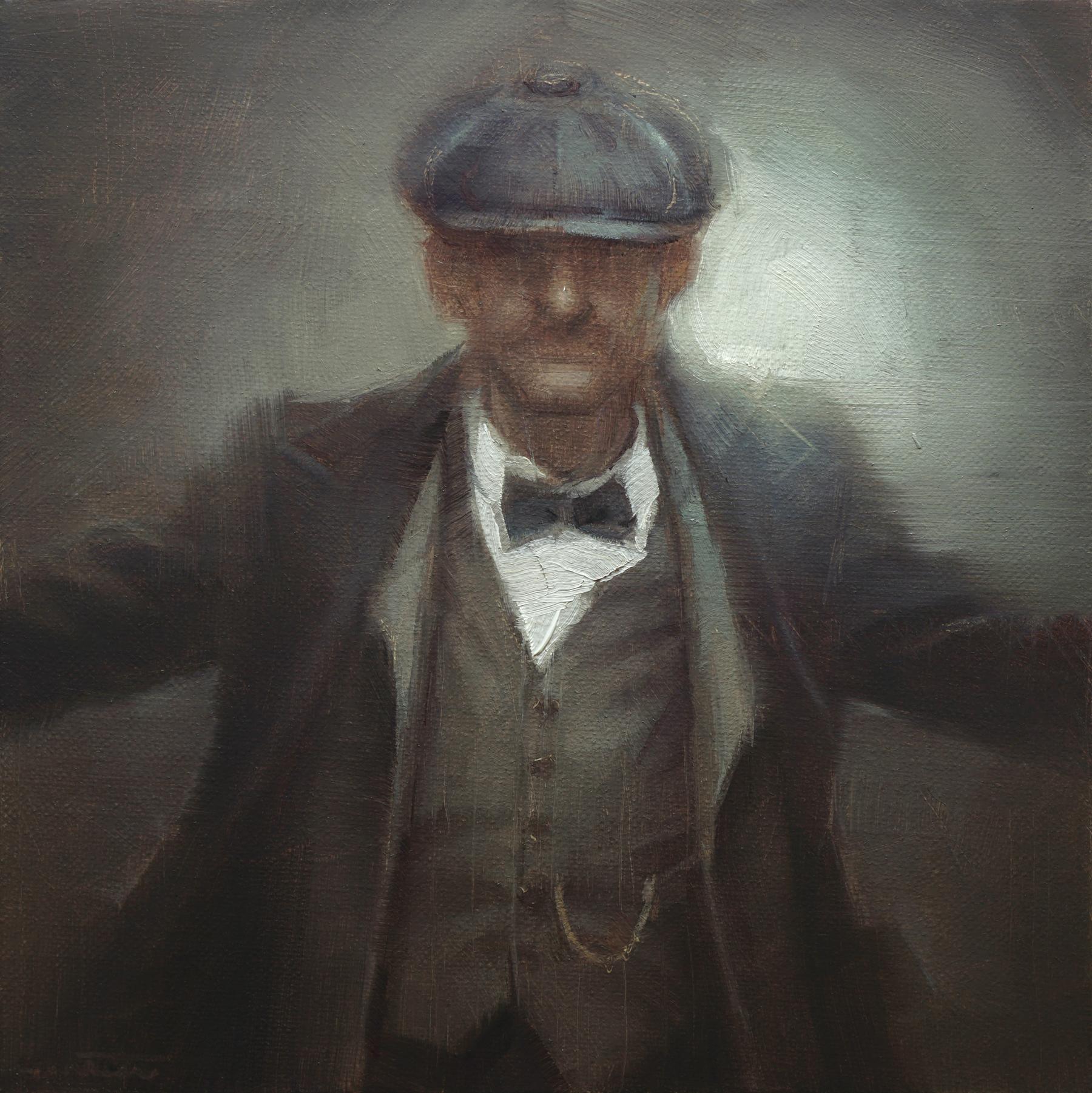 "Arthur" (2024) By Nicolas Martin, Original Oil Painting on Panel