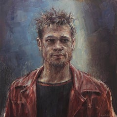 « Tyler » (2024) par Nicolas Martin, peinture à l'huile originale sur panneau